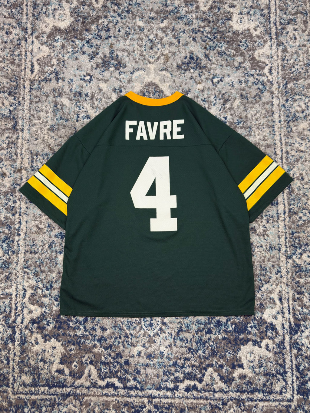 Vintage Brett Favre #4 Green Bay Packers NFL Logo 7 Football Jersey Size Large