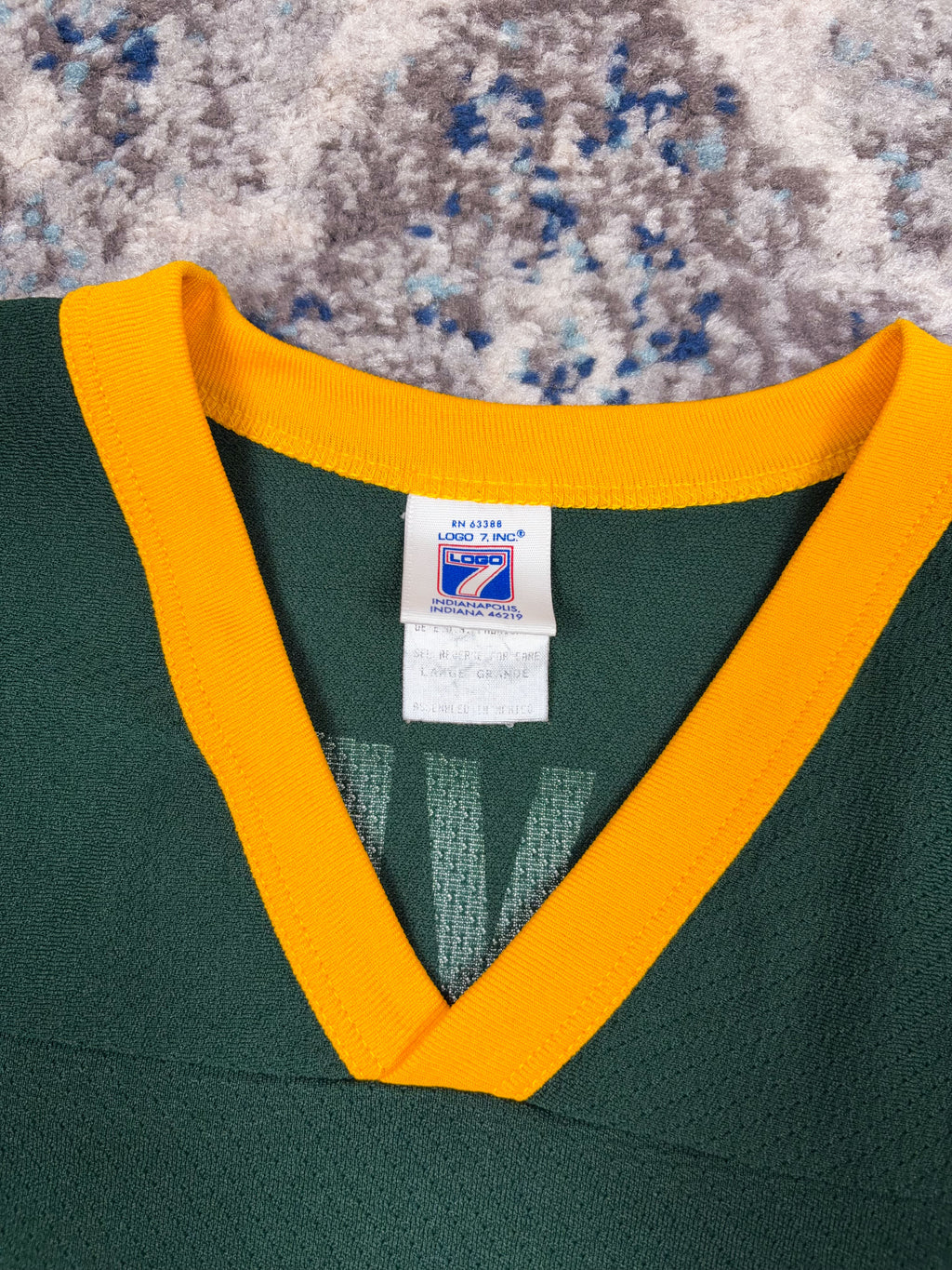 Vintage Brett Favre #4 Green Bay Packers NFL Logo 7 Football Jersey Size Large