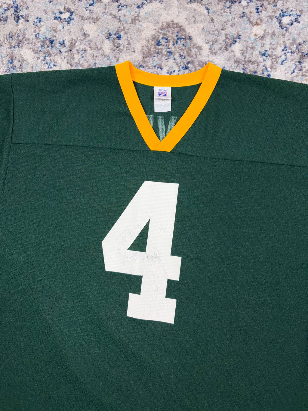 Vintage Brett Favre #4 Green Bay Packers NFL Logo 7 Football Jersey Size Large