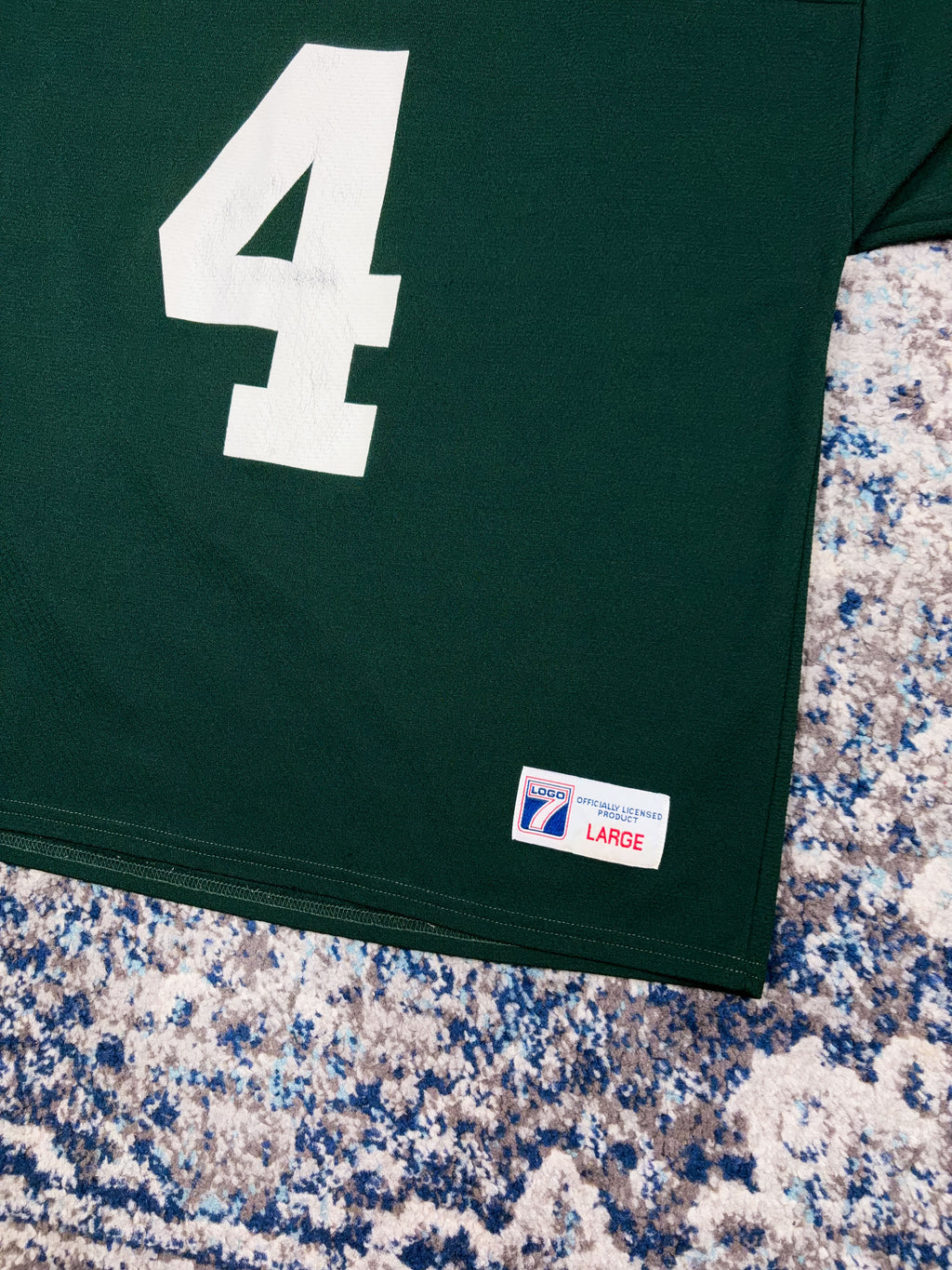 Vintage Brett Favre #4 Green Bay Packers NFL Logo 7 Football Jersey Size Large
