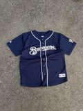 Ryan Braun #8 Milwaukee Brewers MLB Embroidered Script Baseball Jersey Size Small