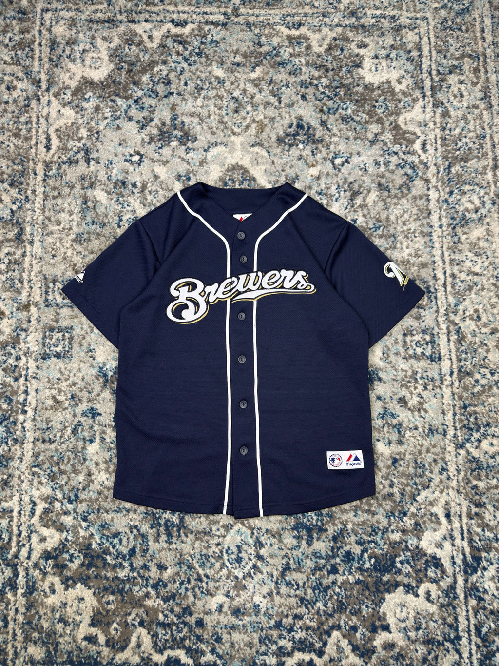 Ryan Braun #8 Milwaukee Brewers MLB Embroidered Script Baseball Jersey Size Small