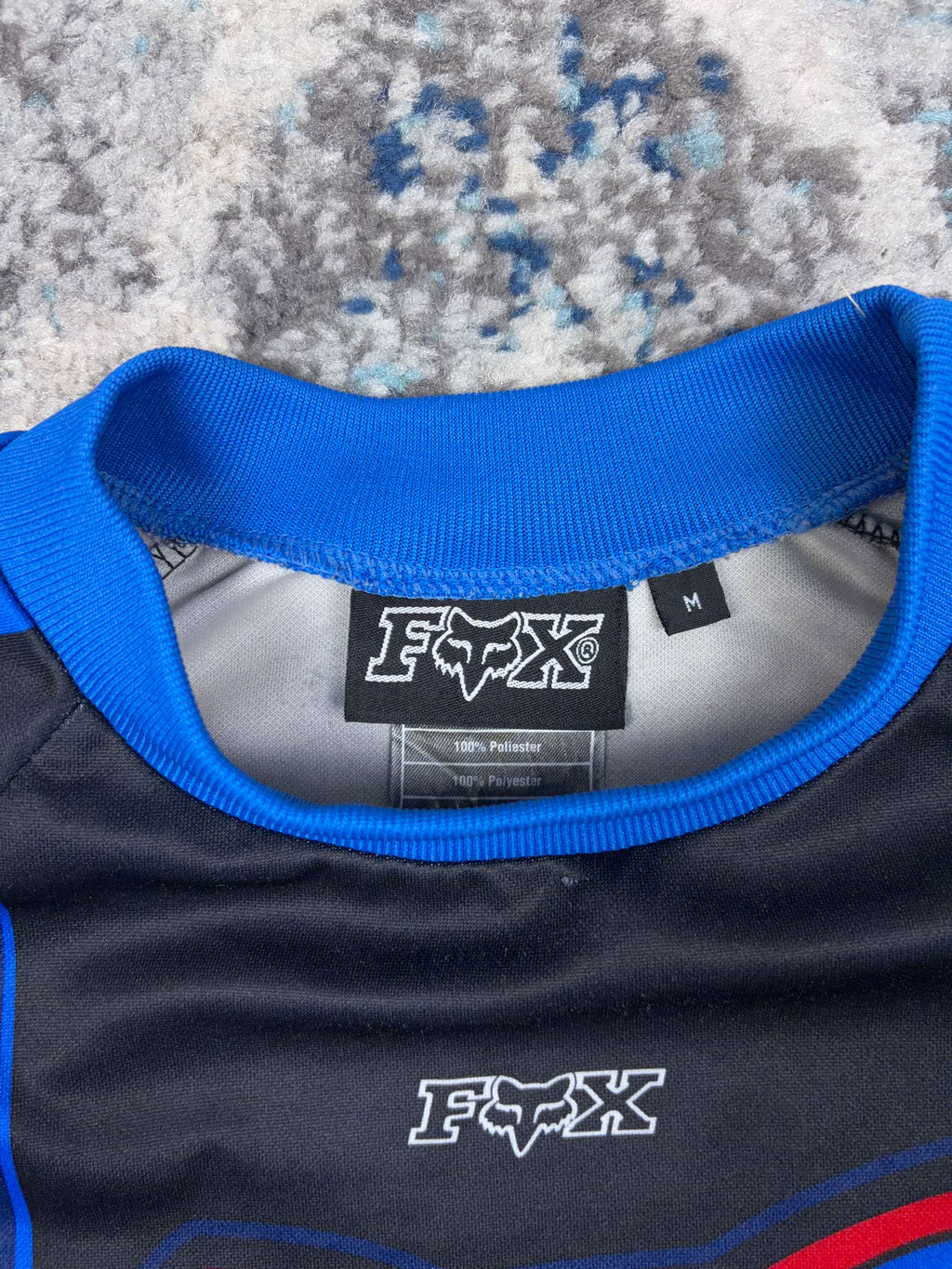 Vintage Fox Racing Motorsport Sleeve Spellout Graphic Motocross Jersey Size Medium