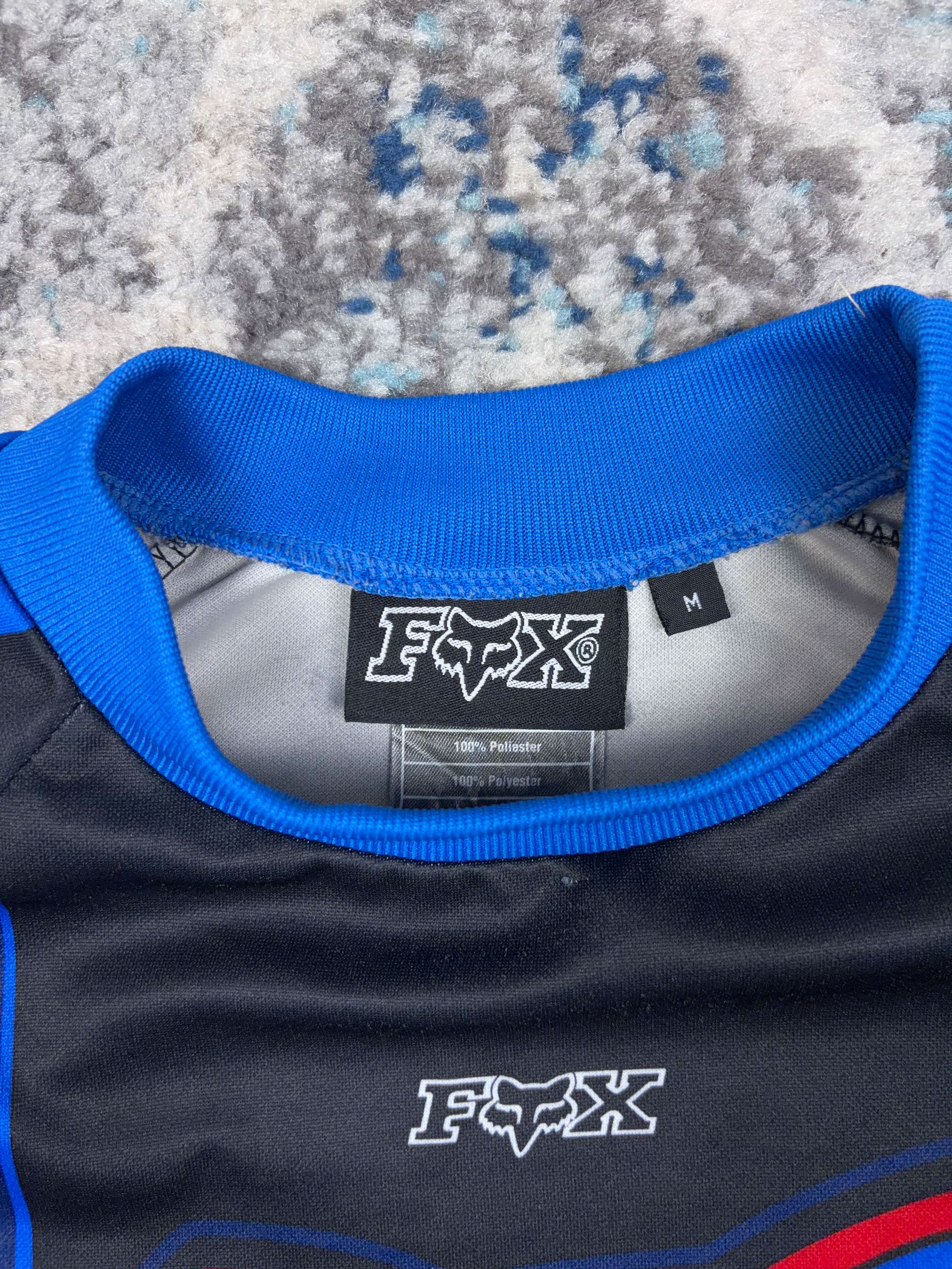 Vintage Fox Racing Motorsport Sleeve Spellout Graphic Motocross Jersey Size Medium