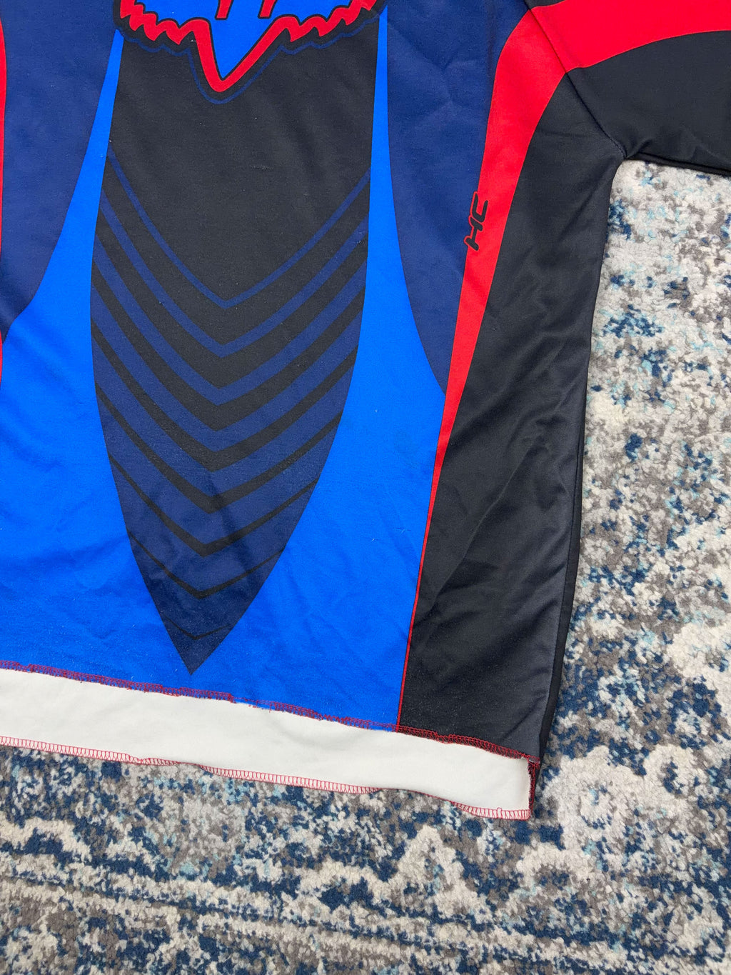 Vintage Fox Racing Motorsport Sleeve Spellout Graphic Motocross Jersey Size Medium