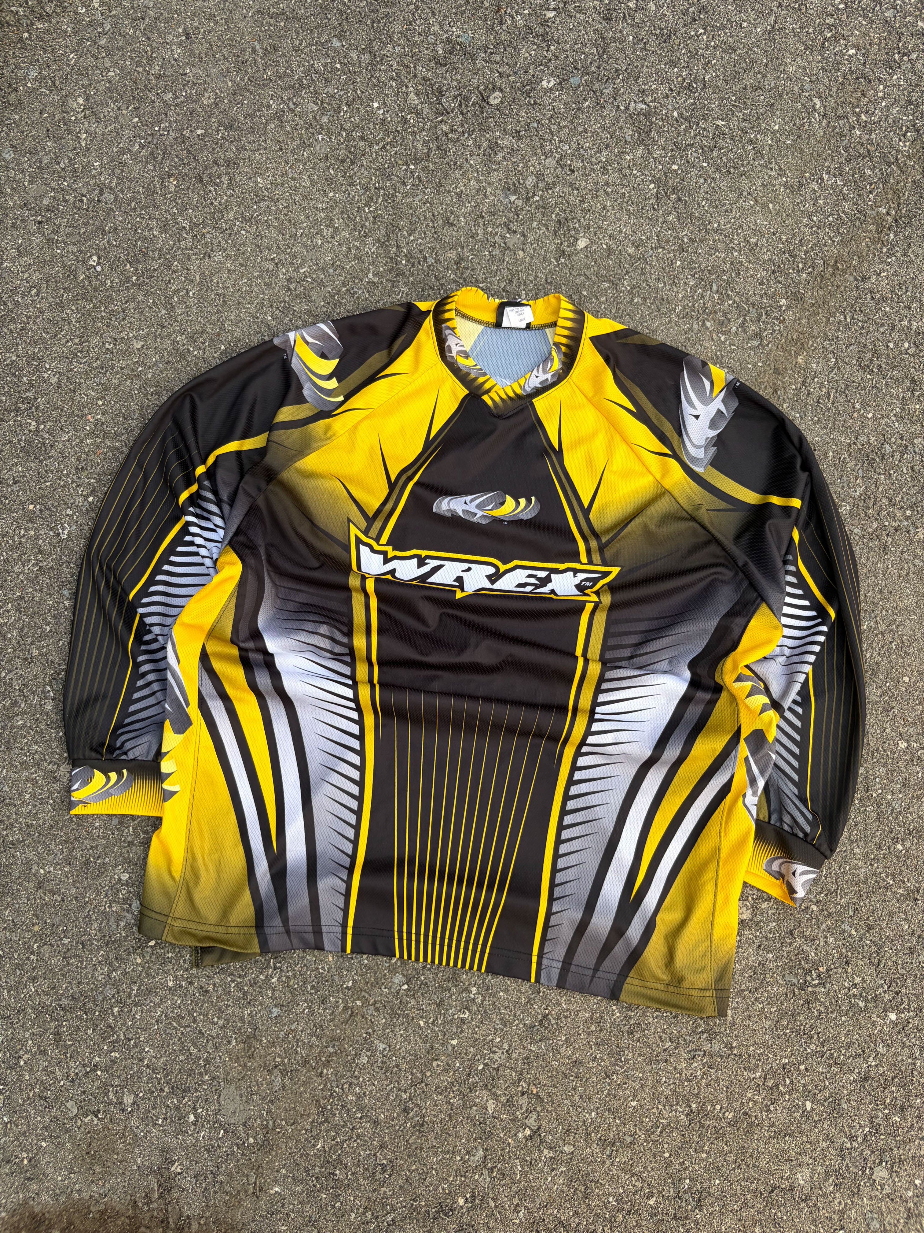 Vintage Wrex Gear 3D Logo Long Sleeve Motocross Jersey Size Large