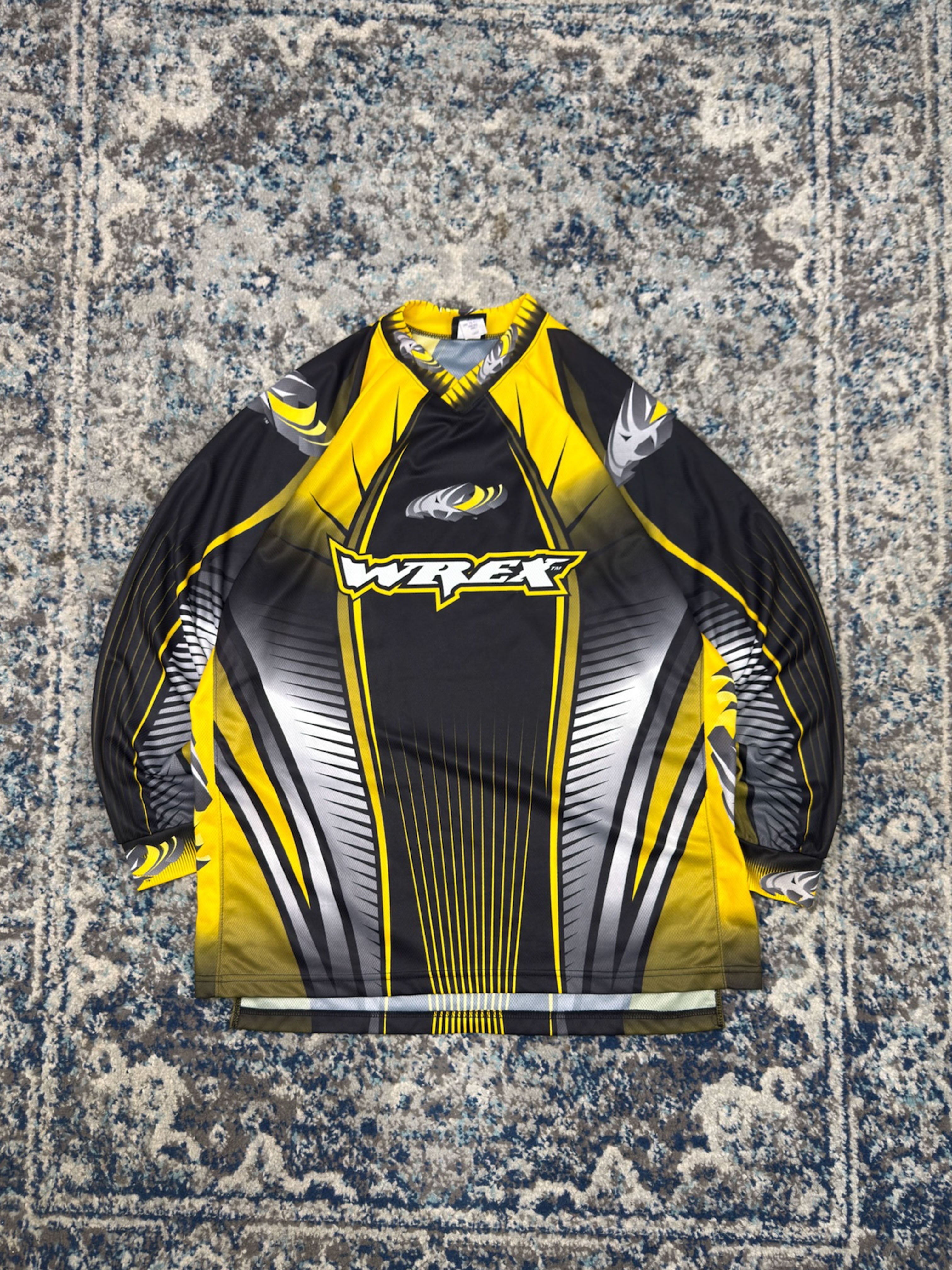 Vintage Wrex Gear 3D Logo Long Sleeve Motocross Jersey Size Large