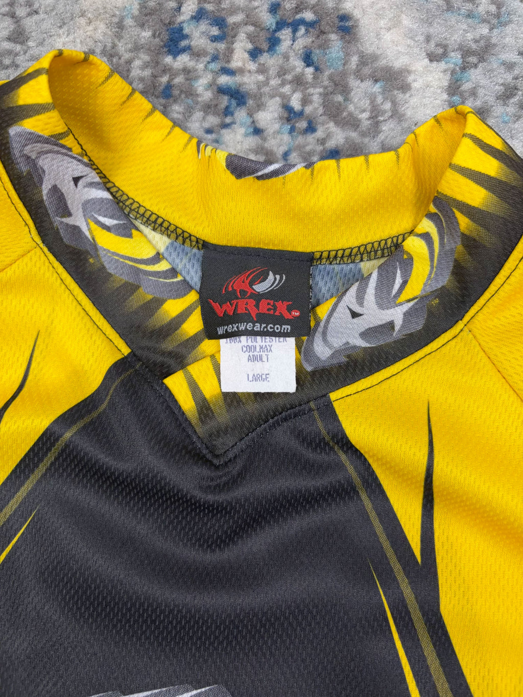 Vintage Wrex Gear 3D Logo Long Sleeve Motocross Jersey Size Large