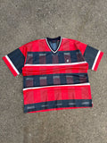 Vintage Y2K Rocawear Embroidered Logo Striped Mesh Jersey Size XL