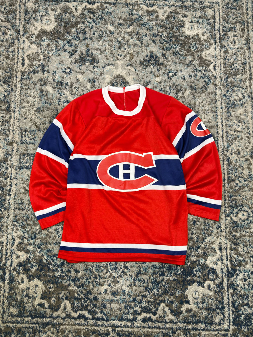 Vintage 90s Montreal Canadiens NHL Stitched Logo CCM Hockey Jersey Size S/M