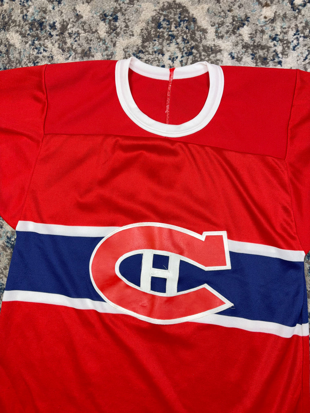 Vintage 90s Montreal Canadiens NHL Stitched Logo CCM Hockey Jersey Size S/M