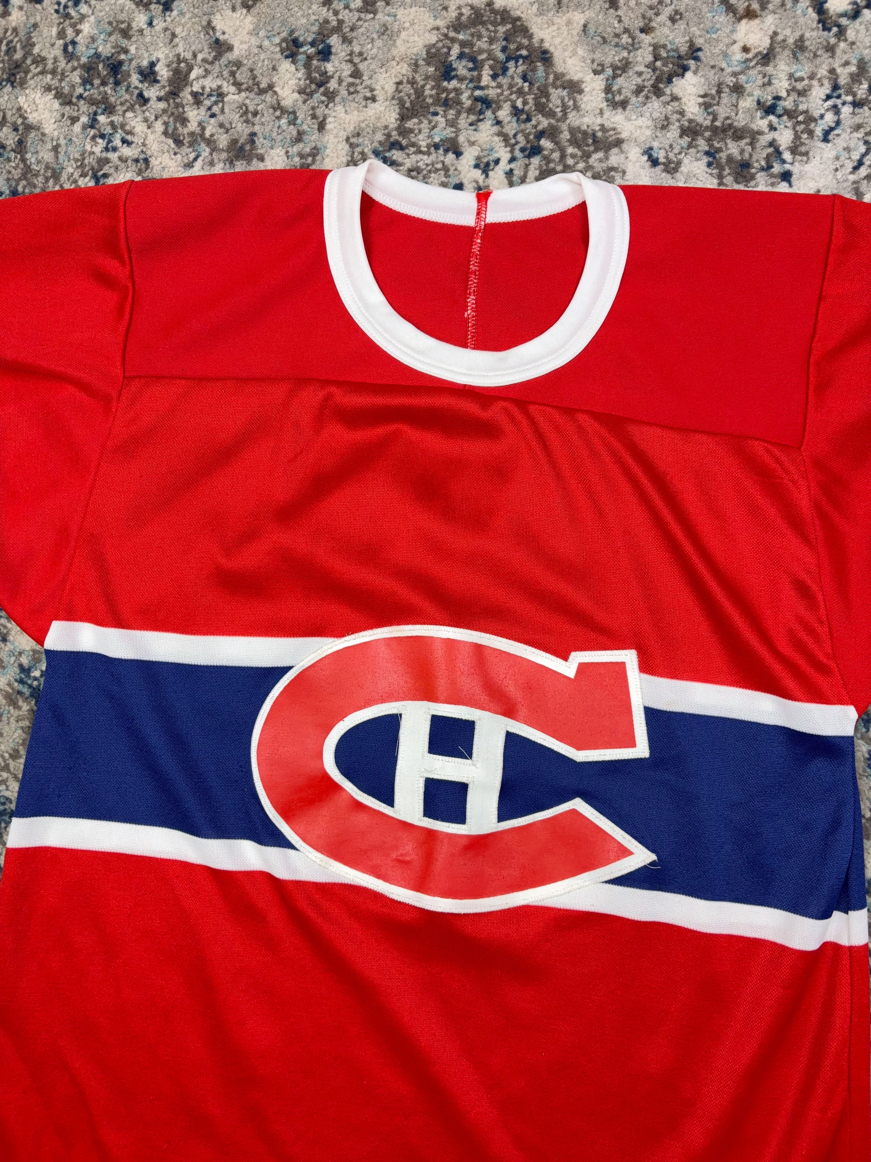 Vintage 90s Montreal Canadiens NHL Stitched Logo CCM Hockey Jersey Size S/M