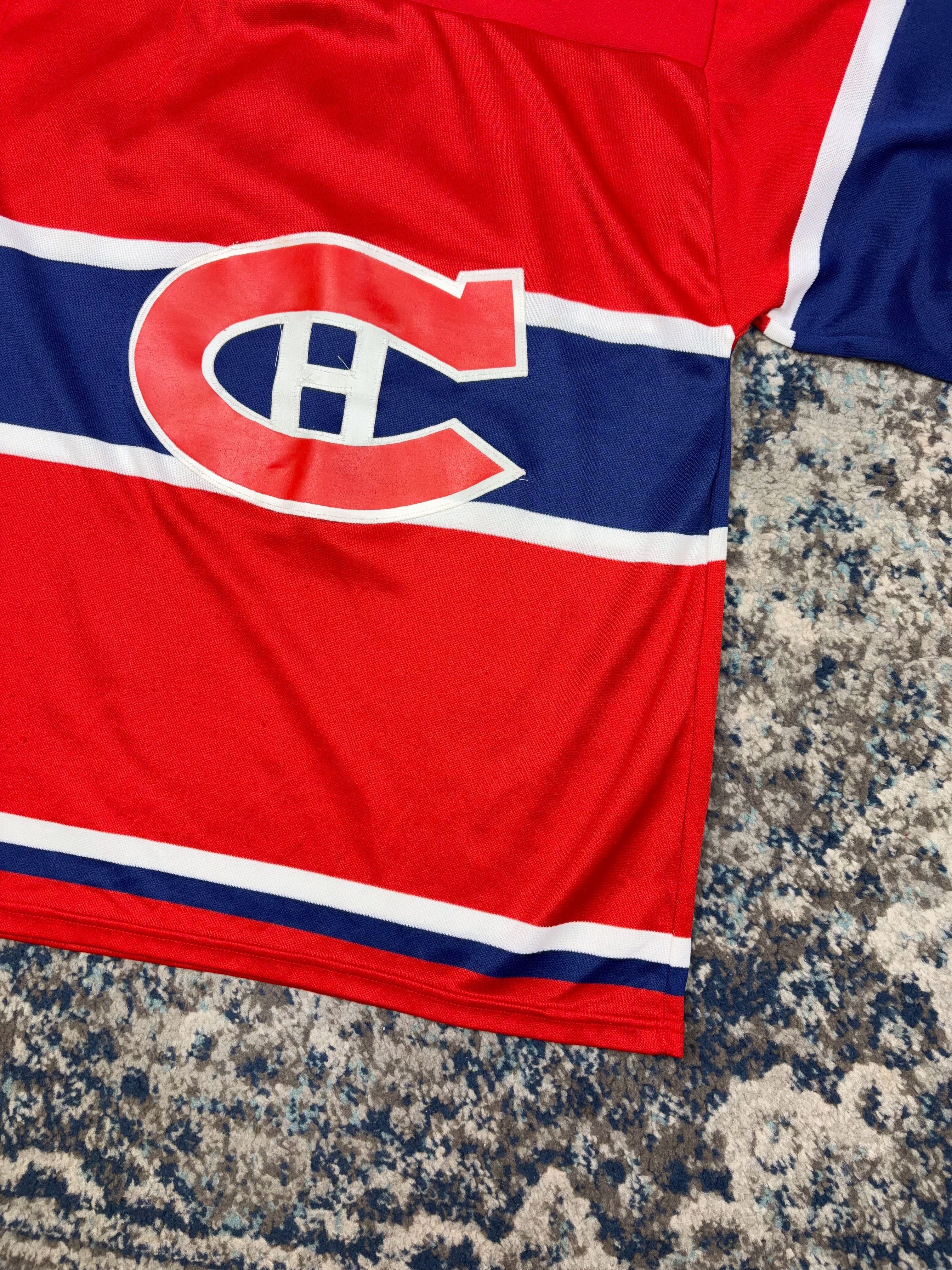 Vintage 90s Montreal Canadiens NHL Stitched Logo CCM Hockey Jersey Size S/M