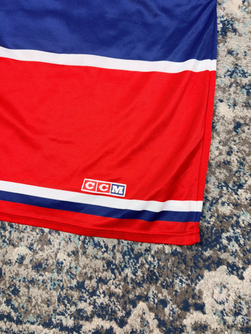 Vintage 90s Montreal Canadiens NHL Stitched Logo CCM Hockey Jersey Size S/M