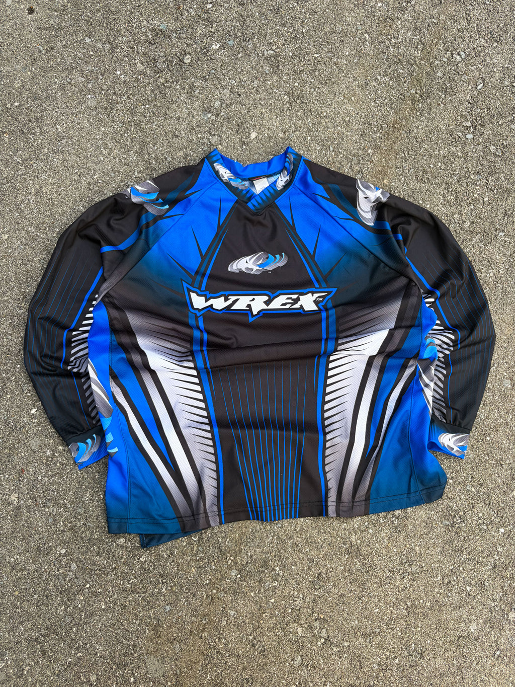 Vintage Wrex Wear 3D Logo Long Sleeve Motocross Jersey Size Large