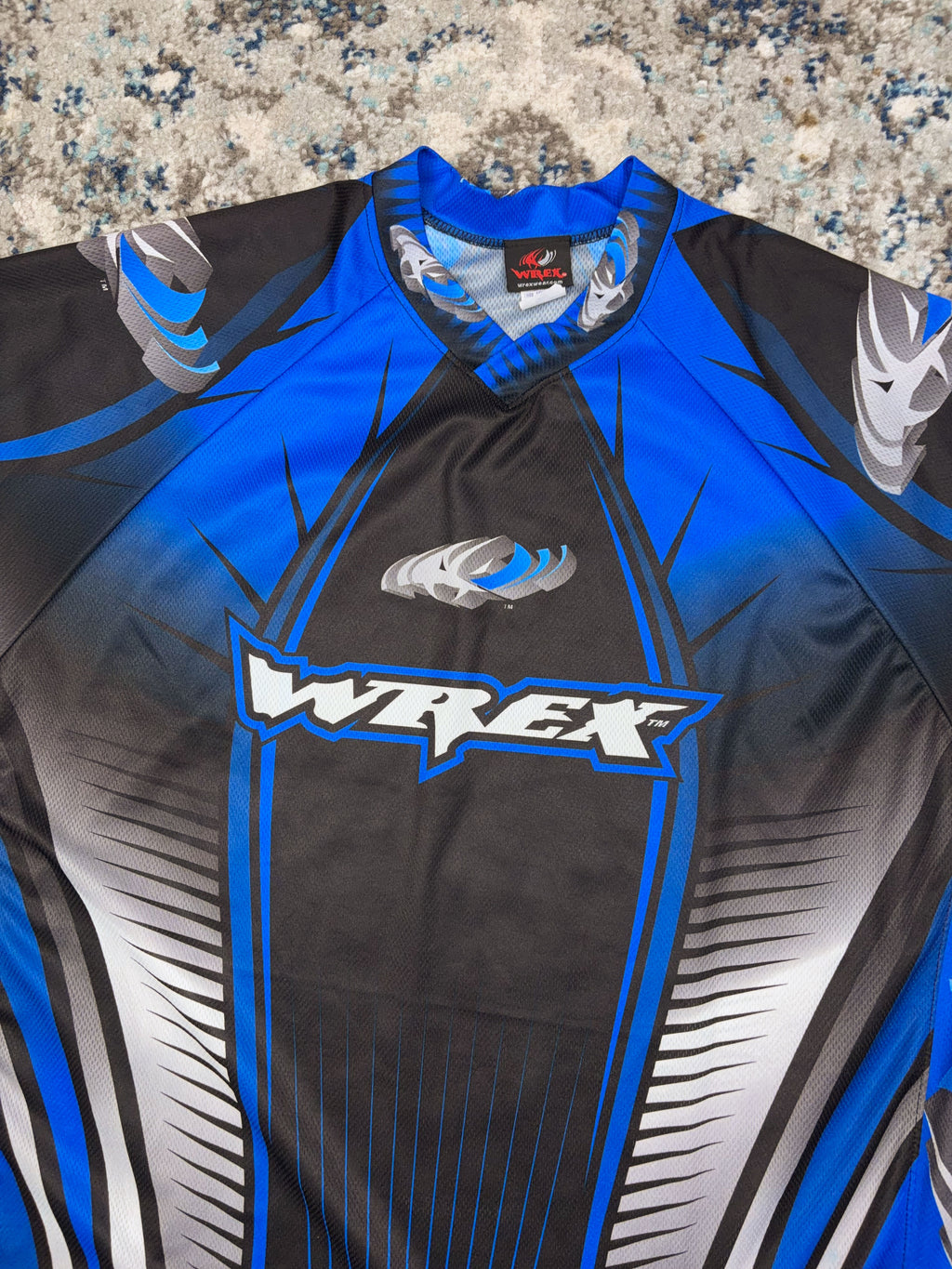 Vintage Wrex Wear 3D Logo Long Sleeve Motocross Jersey Size Large