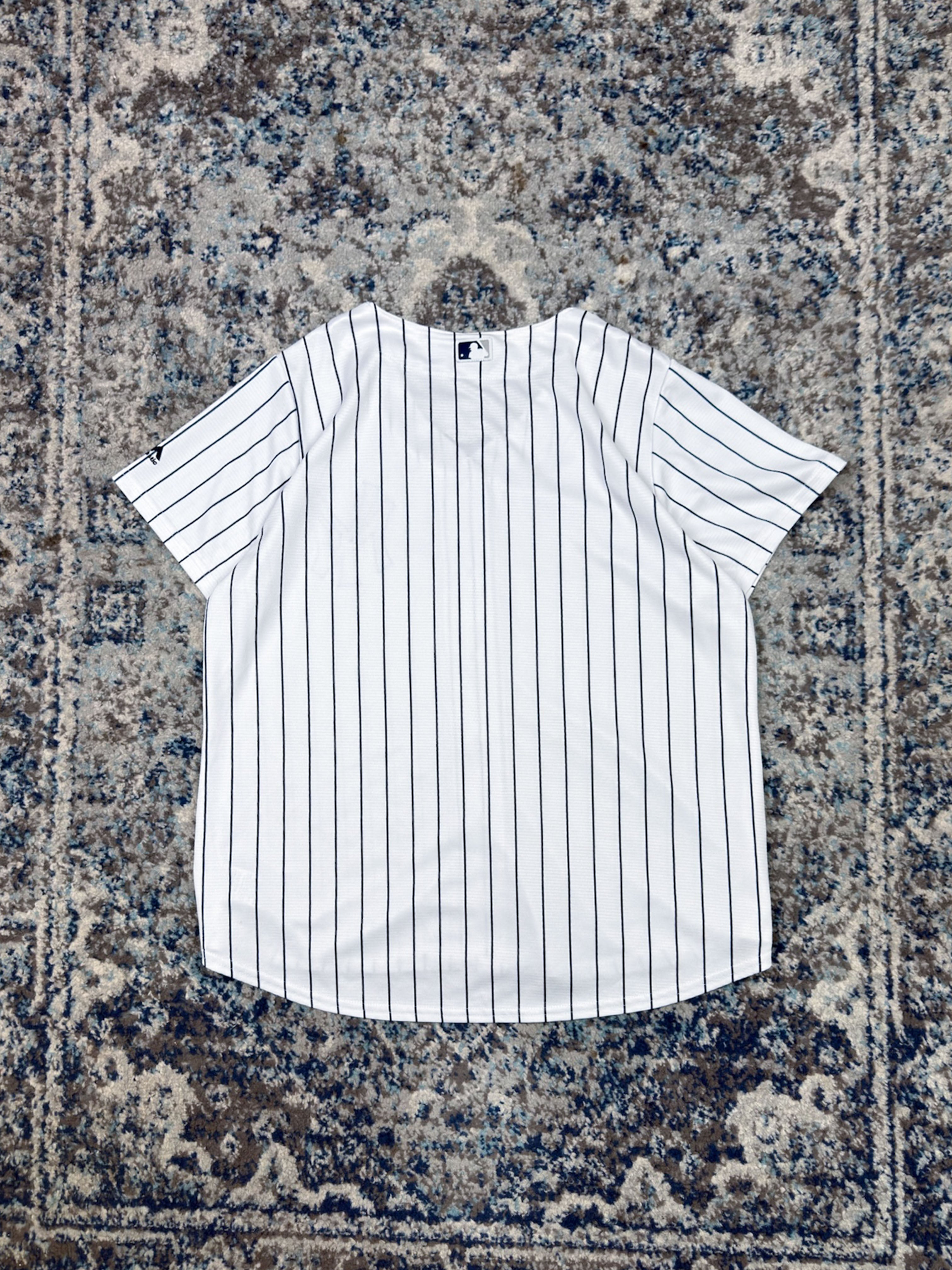 New York Yankees MLB Majestic Pinstripe Stitched Baseball Jersey Size 2XL