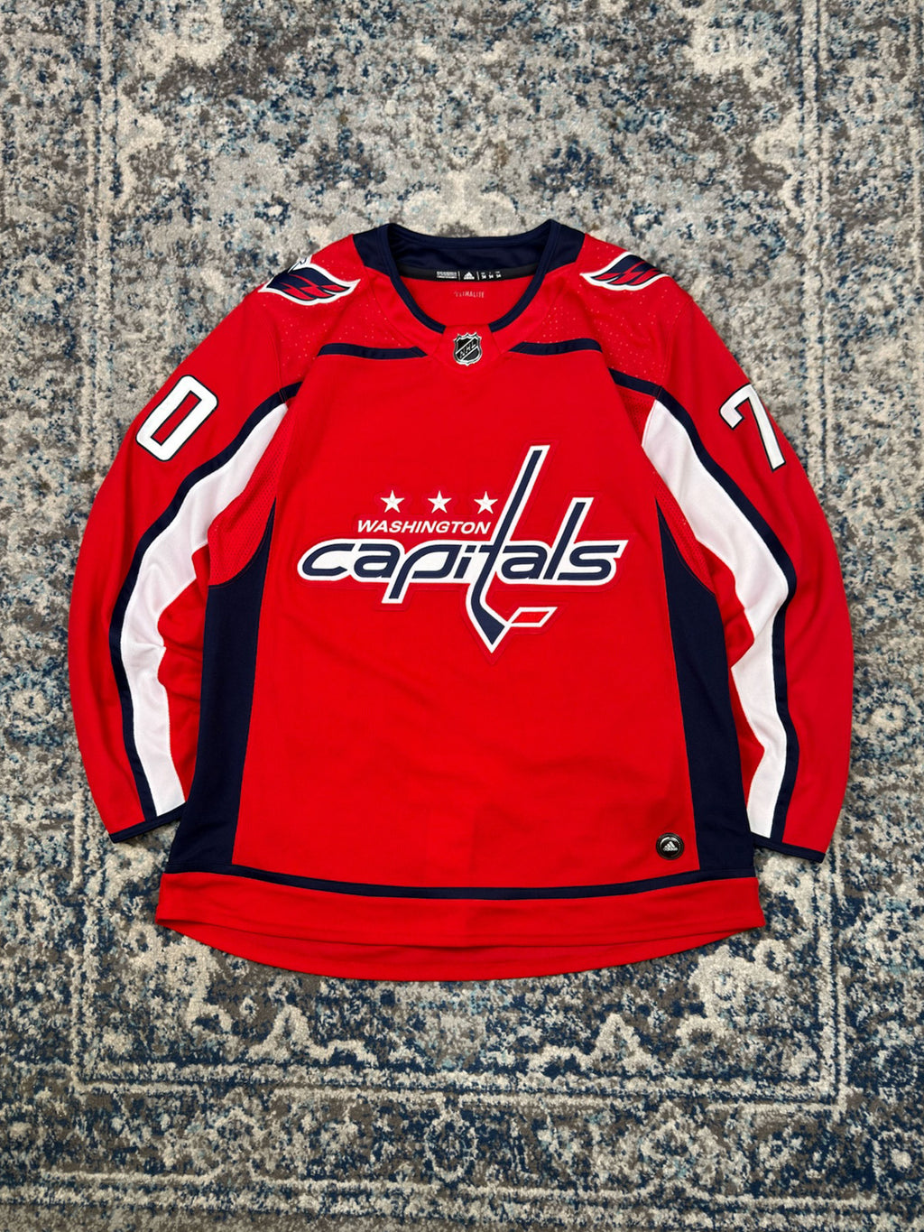 Braeden Holtby #70 Washington Capitals NHL Adidas Fight Strap Hockey Jersey Size XL
