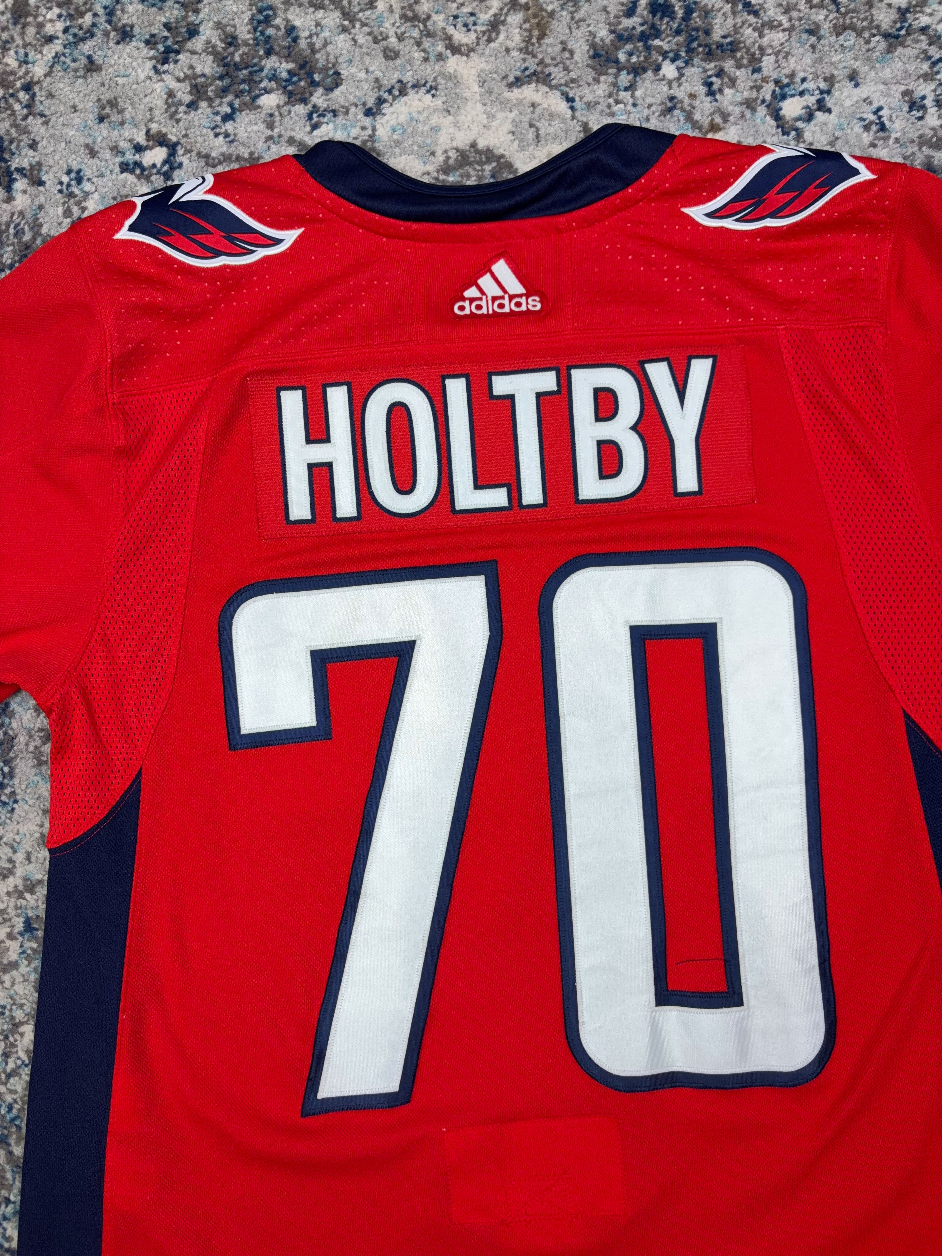 Braeden Holtby #70 Washington Capitals NHL Adidas Fight Strap Hockey Jersey Size XL