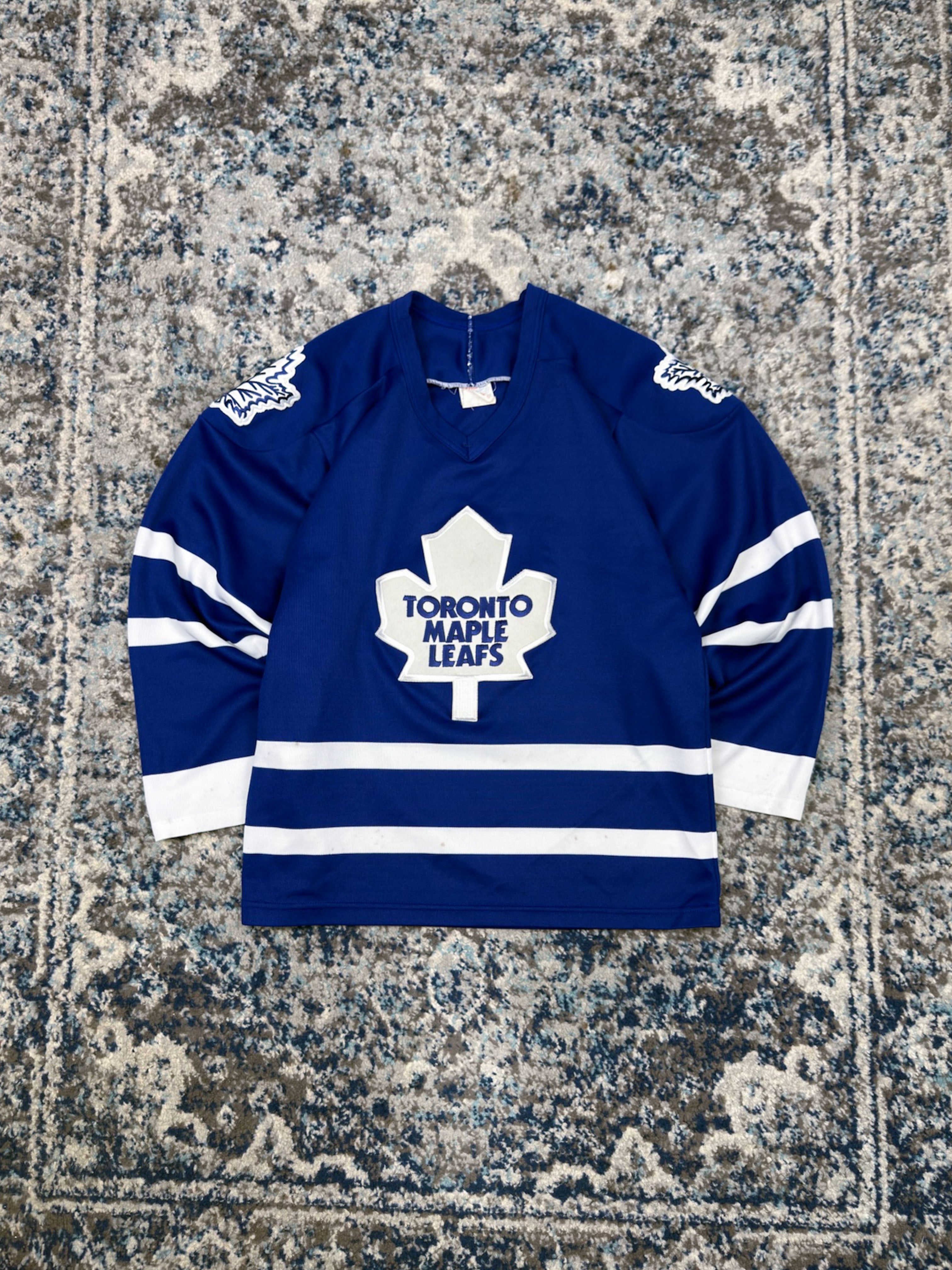 Vintage 90s Toronto Maple Leafs NHL CCM Maska Hockey Jersey Size Small