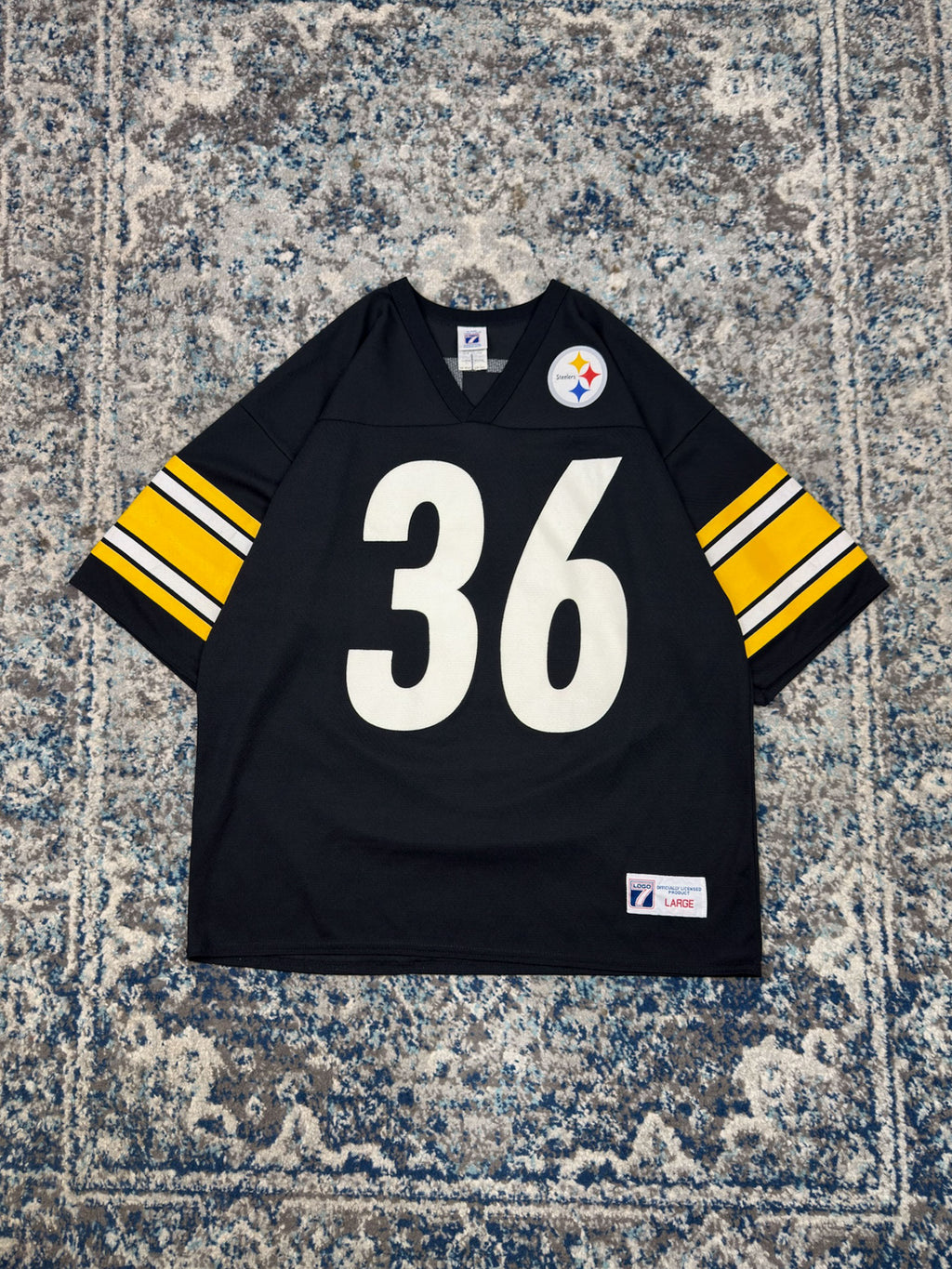 Vintage Jerome Bettis #36 Pittsburgh Steelers NFL Logo 7 Football Jersey Size Large