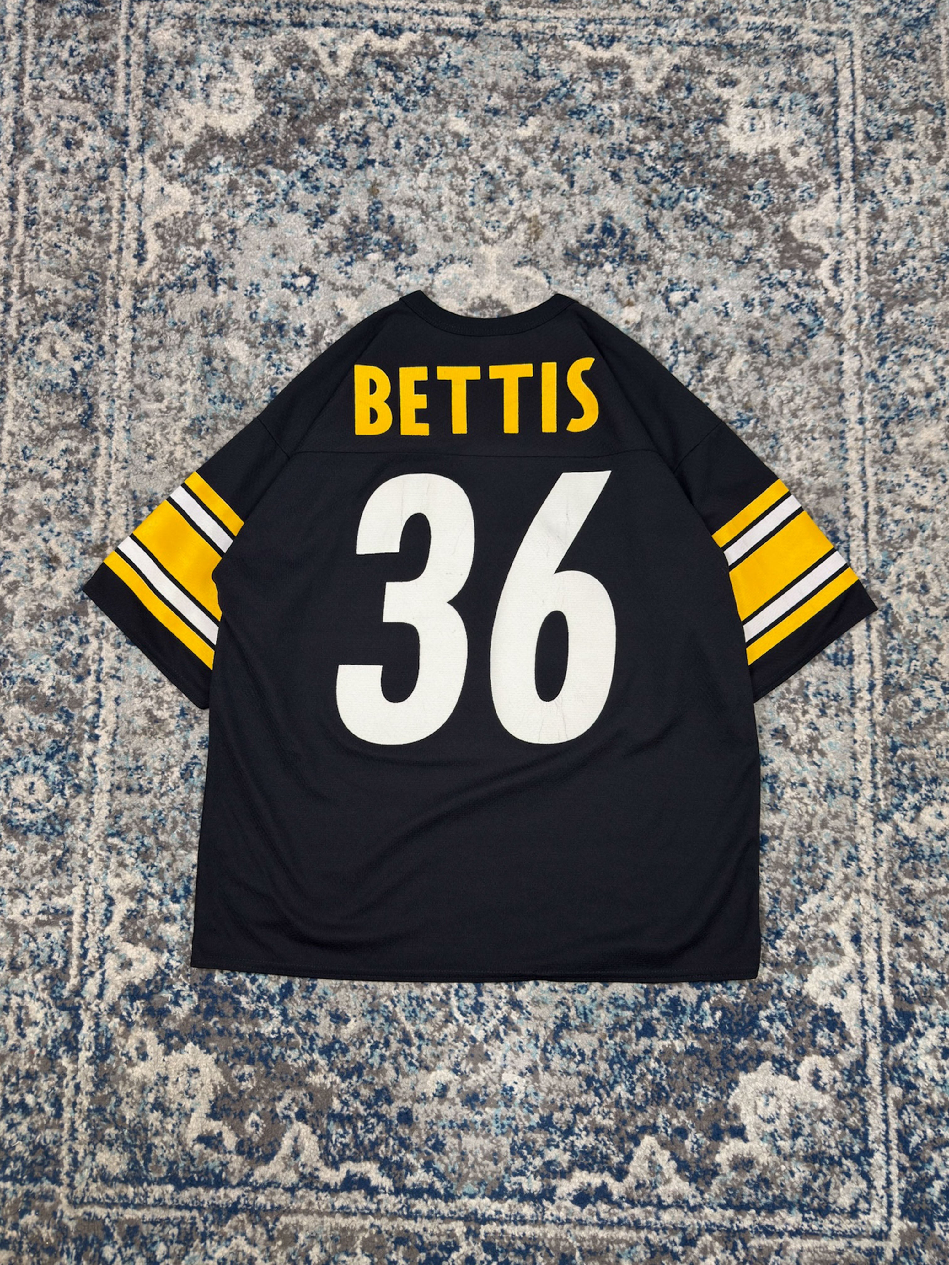 Vintage Jerome Bettis #36 Pittsburgh Steelers NFL Logo 7 Football Jersey Size Large