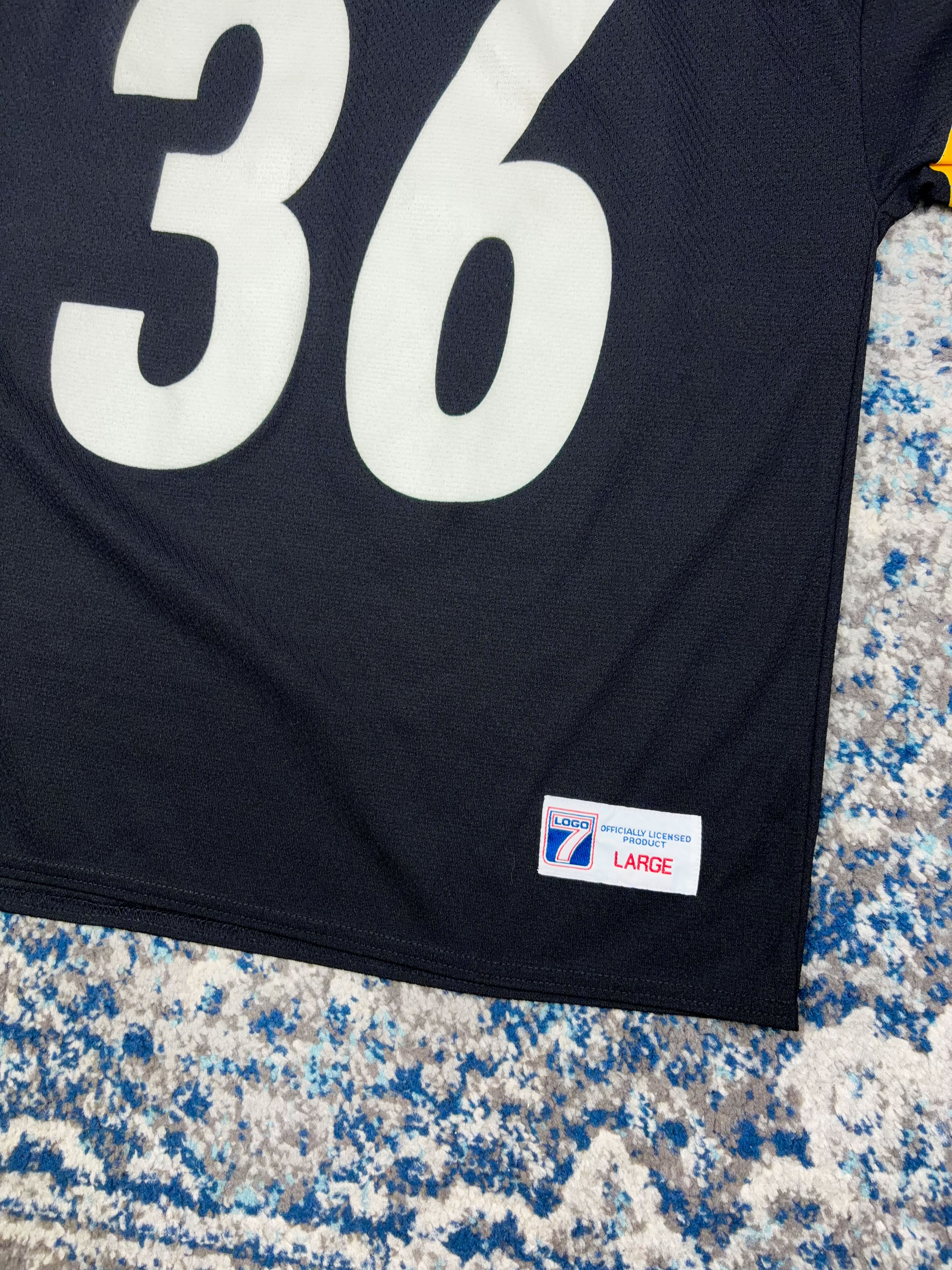 Vintage Jerome Bettis #36 Pittsburgh Steelers NFL Logo 7 Football Jersey Size Large