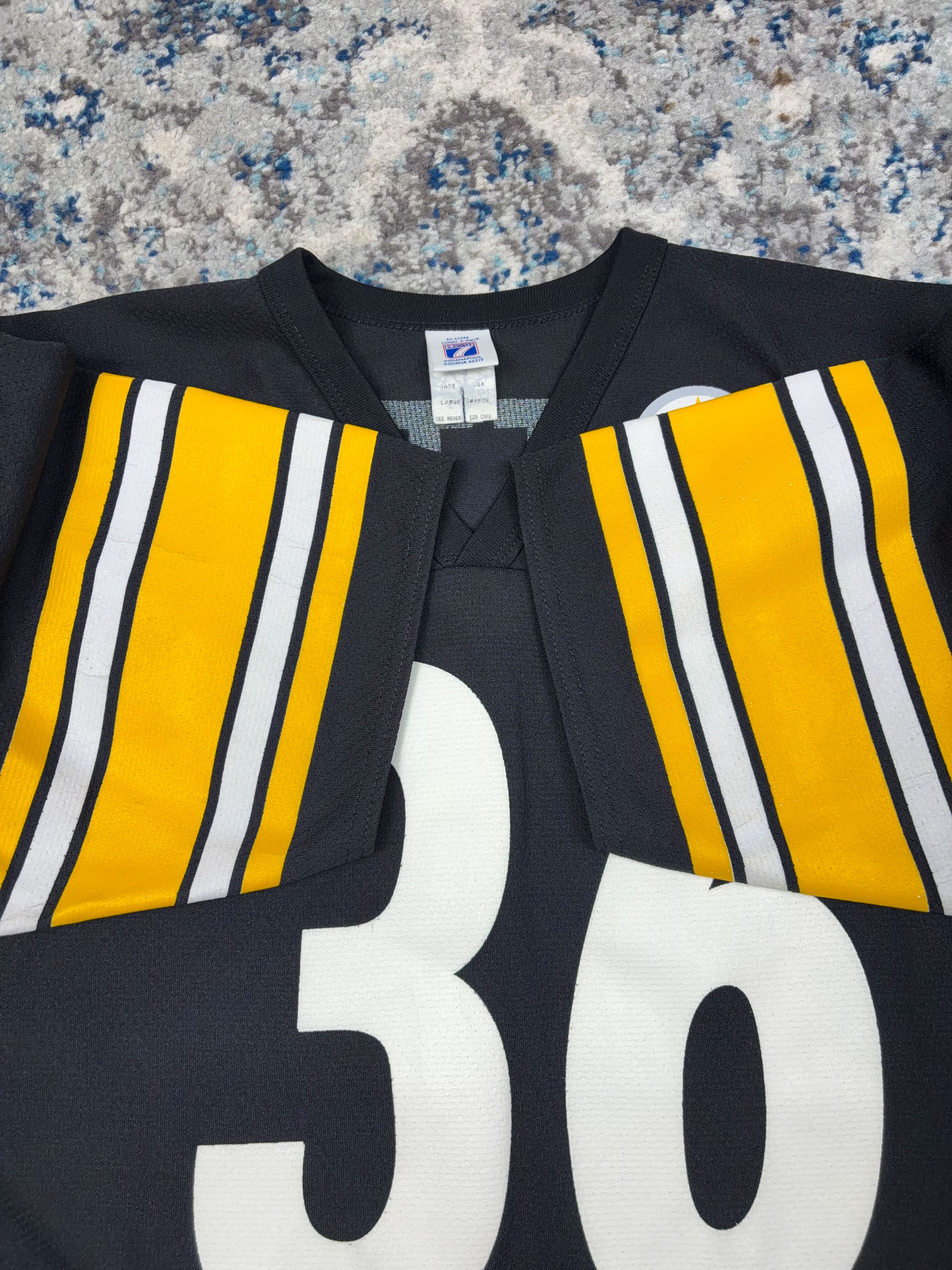 Vintage Jerome Bettis #36 Pittsburgh Steelers NFL Logo 7 Football Jersey Size Large