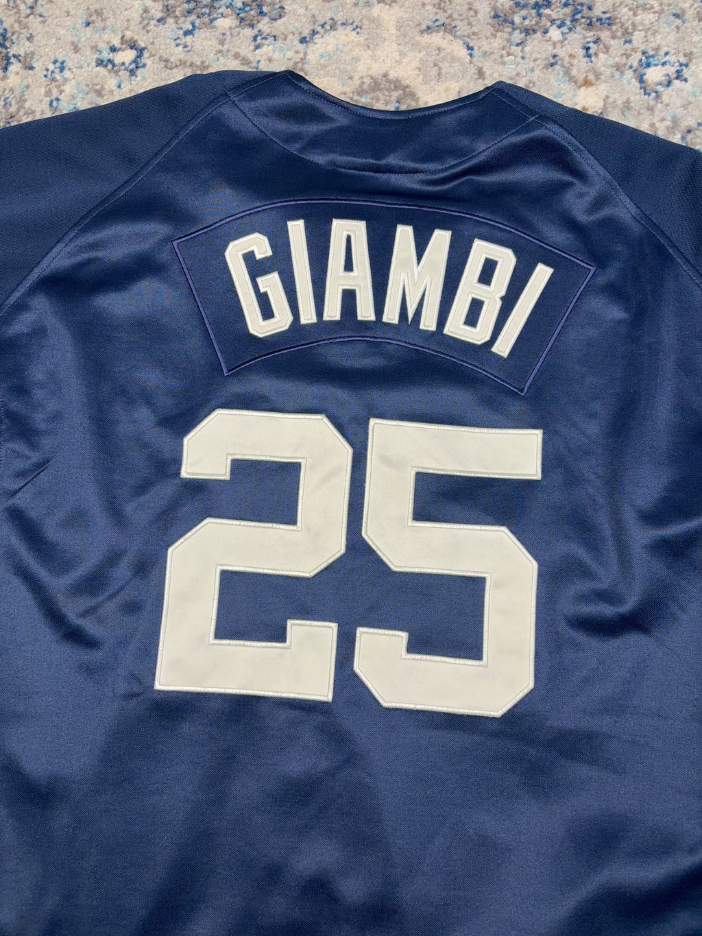 Vintage Jason Giambi #25 New York Yankees MLB Stitched Nike Baseball Jersey Size 2XL