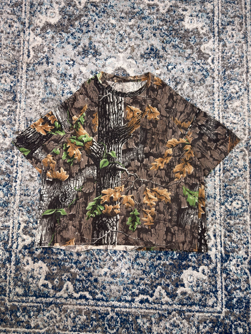 Vintage Trebark Superflauge Camo Single Pocket Hunting T-Shirt Size 2XL