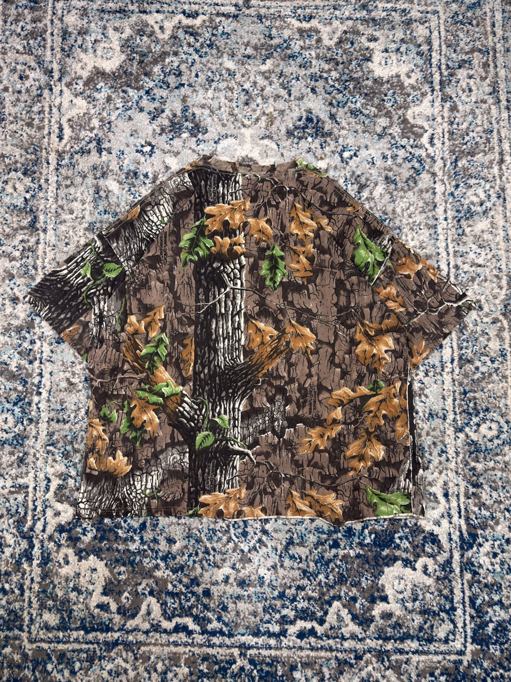 Vintage Trebark Superflauge Camo Single Pocket Hunting T-Shirt Size 2XL