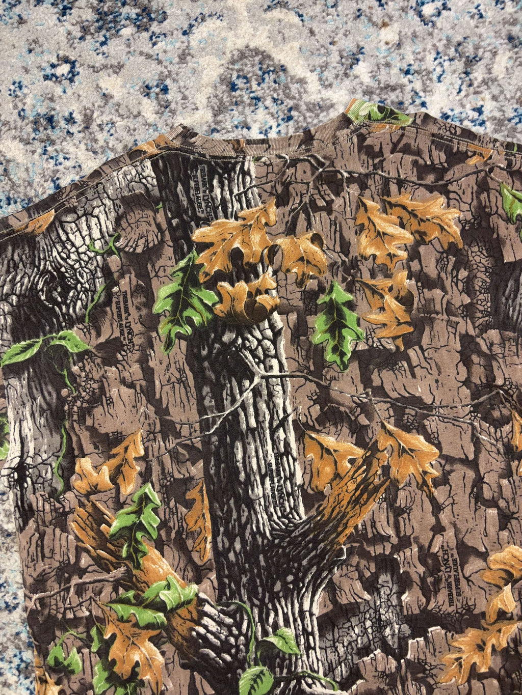 Vintage Trebark Superflauge Camo Single Pocket Hunting T-Shirt Size 2XL