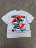 Vintage 1998 Wile E. Coyote Nascar Racing Cartoon Graphic T-Shirt Size XL