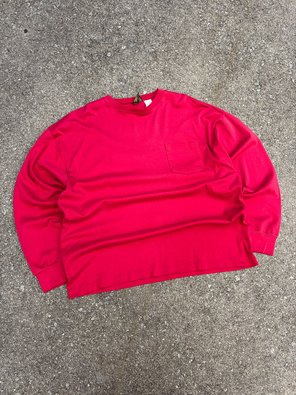 Vintage 90s Eddie Bauer Blank Single Pocket Long Sleeve T-Shirt Size XL