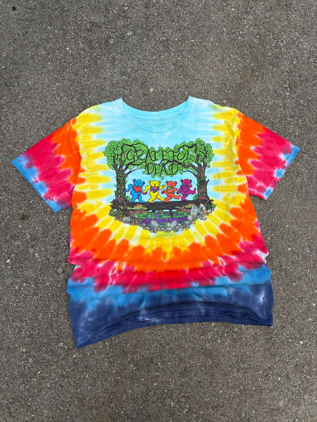 Vintage 1997 Grateful Dead Bears Music Graphic Tie Dye T-Shirt Size Large