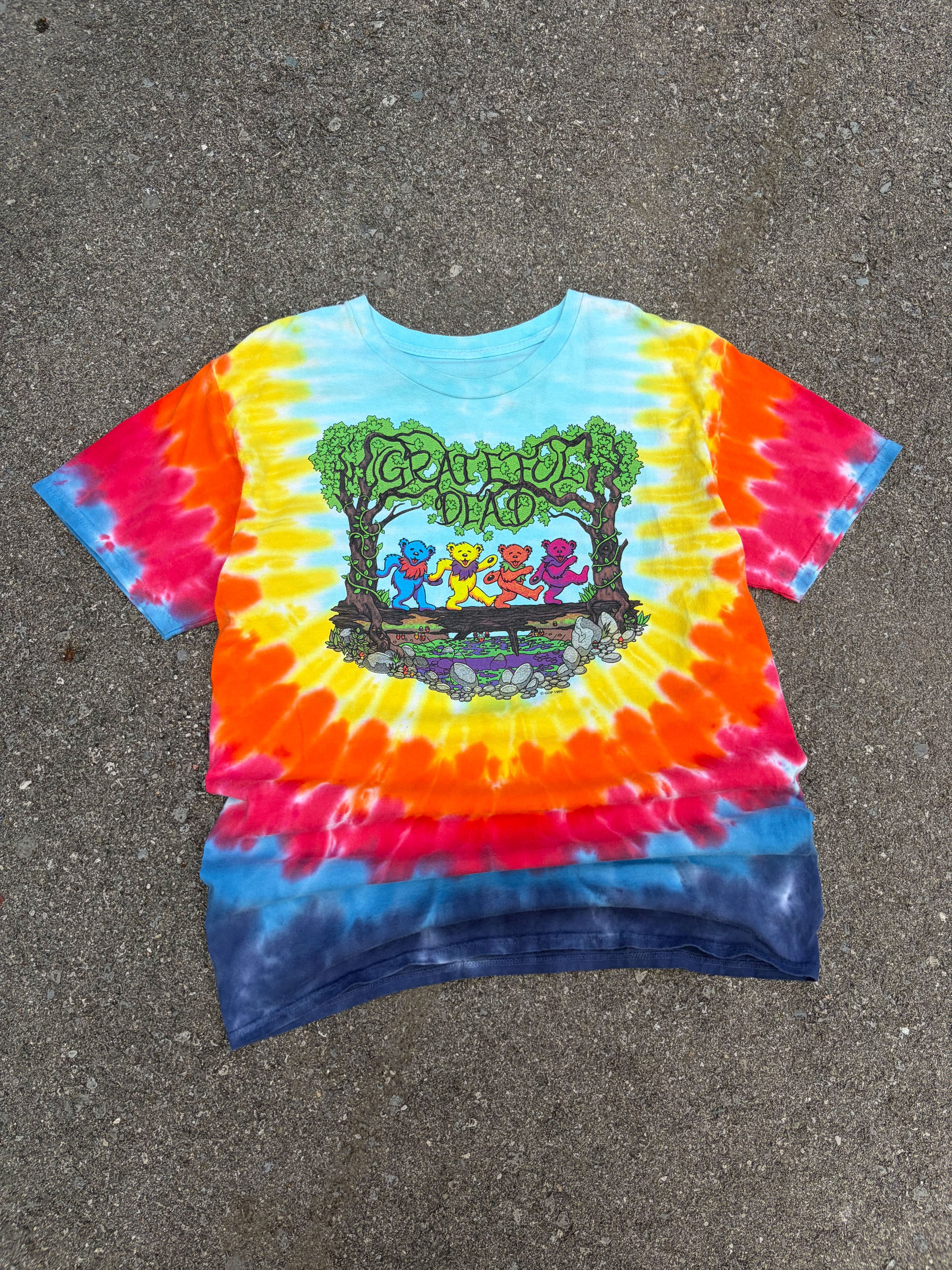 Vintage 1997 Grateful Dead Bears Music Graphic Tie Dye T-Shirt Size Large