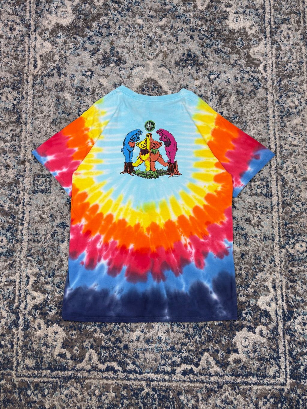 Vintage 1997 Grateful Dead Bears Music Graphic Tie Dye T-Shirt Size Large