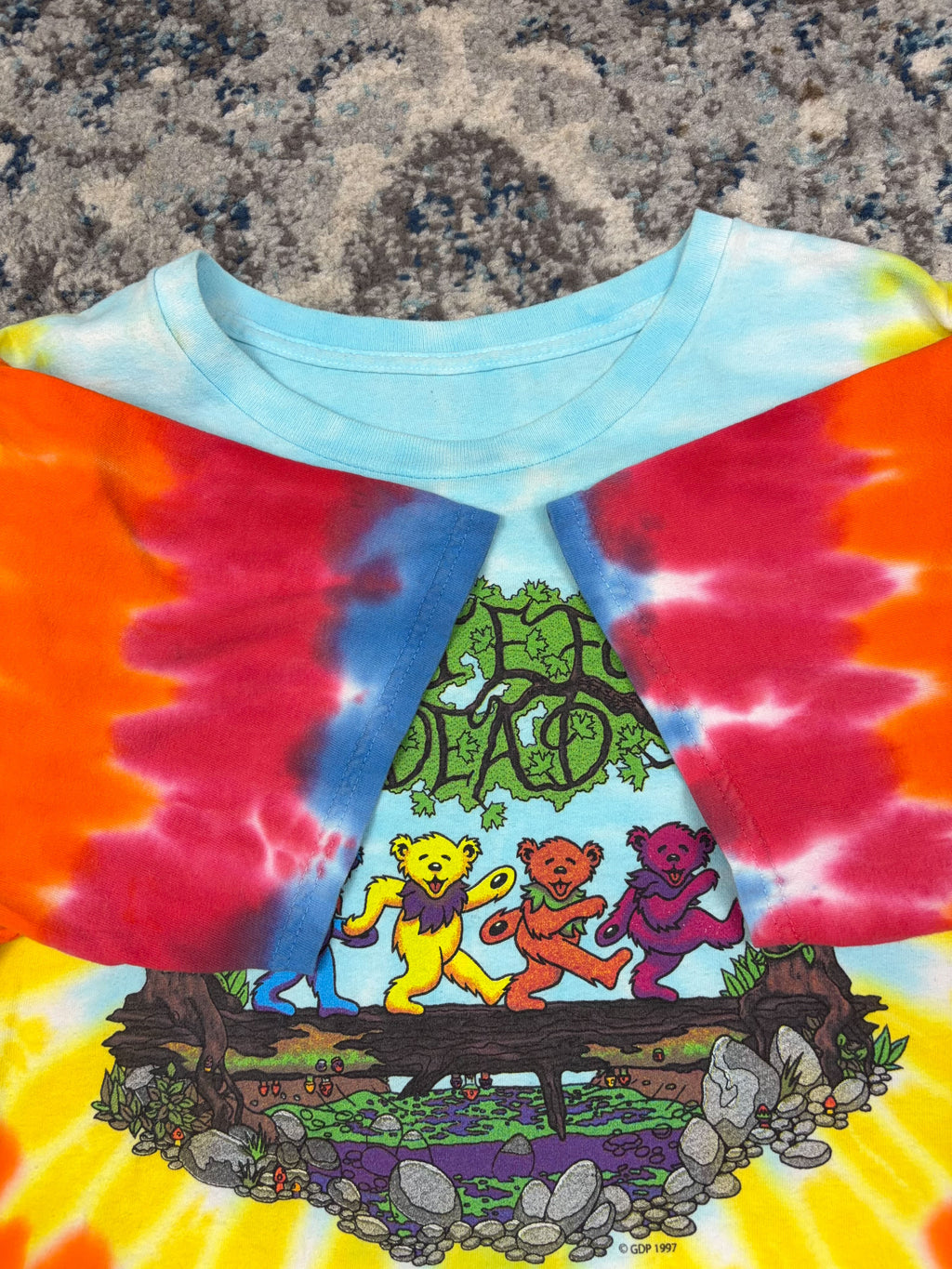 Vintage 1997 Grateful Dead Bears Music Graphic Tie Dye T-Shirt Size Large