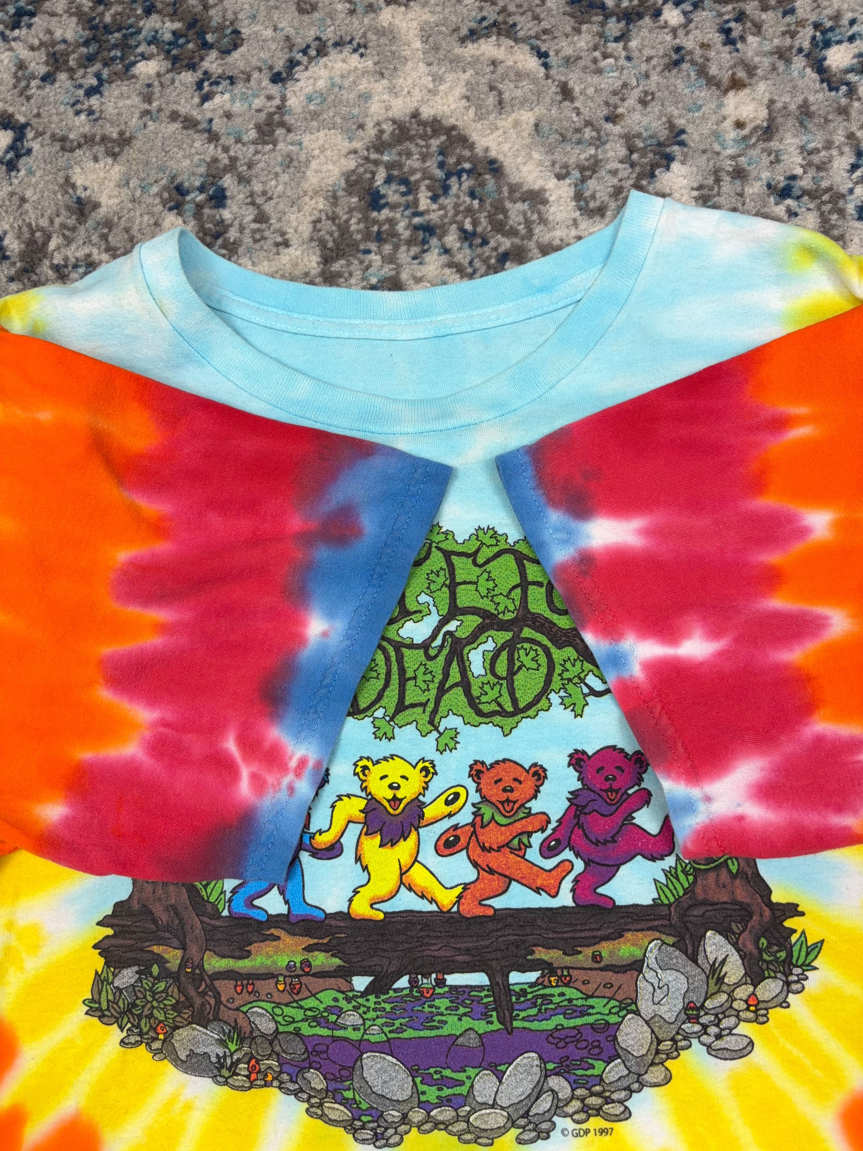 Vintage 1997 Grateful Dead Bears Music Graphic Tie Dye T-Shirt Size Large