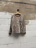 Vintage 90s Mossy Oak Original Camo Long Sleeve Hunting T-Shirt Size Medium