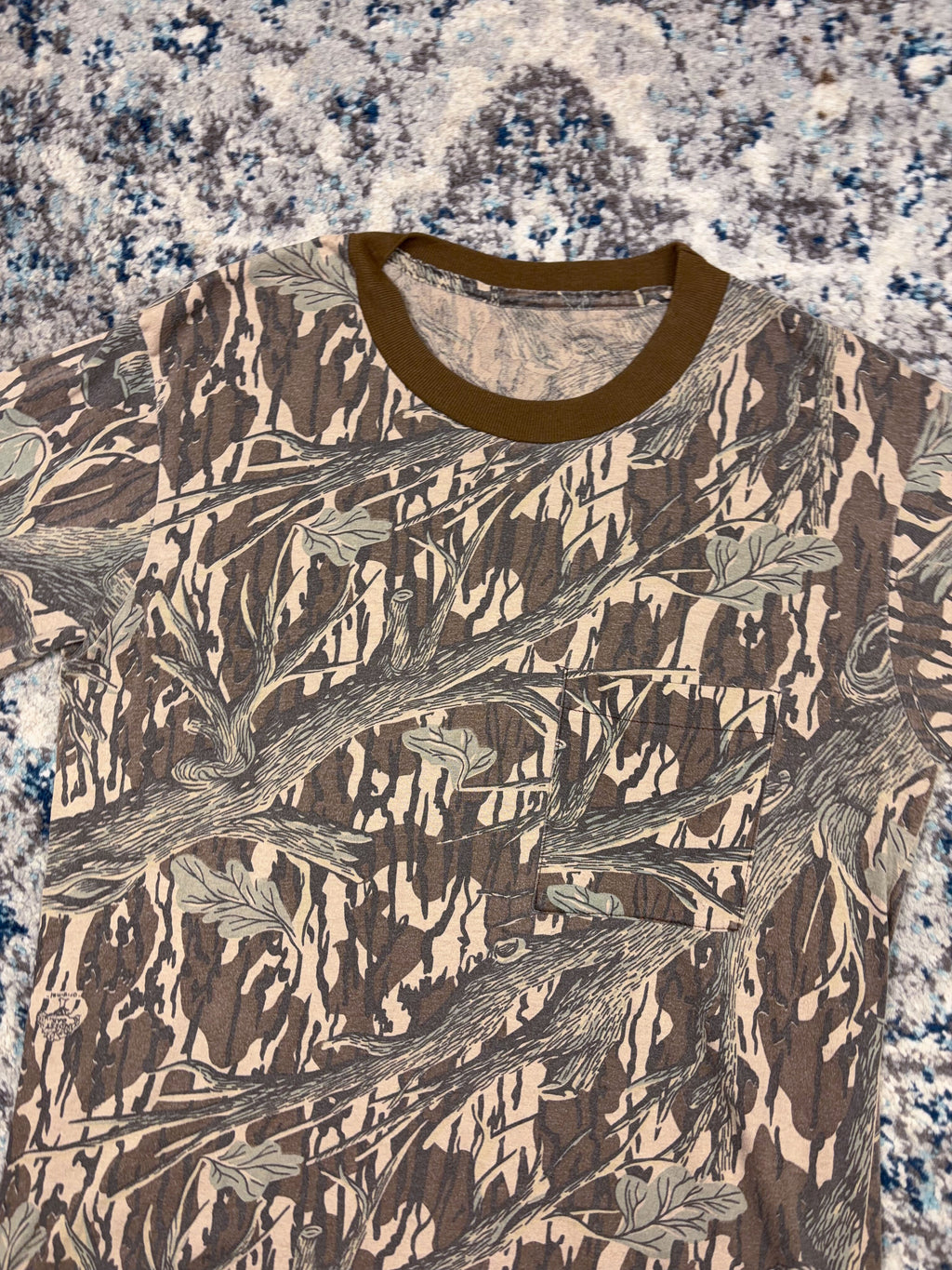 Vintage 90s Mossy Oak Original Camo Long Sleeve Hunting T-Shirt Size Medium