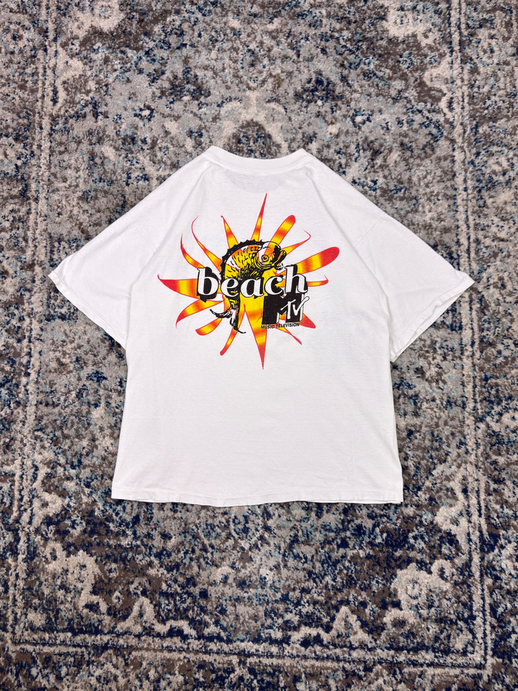 Vintage 90s Trident Chew On This Fish Graphic Snack Promo T-Shirt Size XL