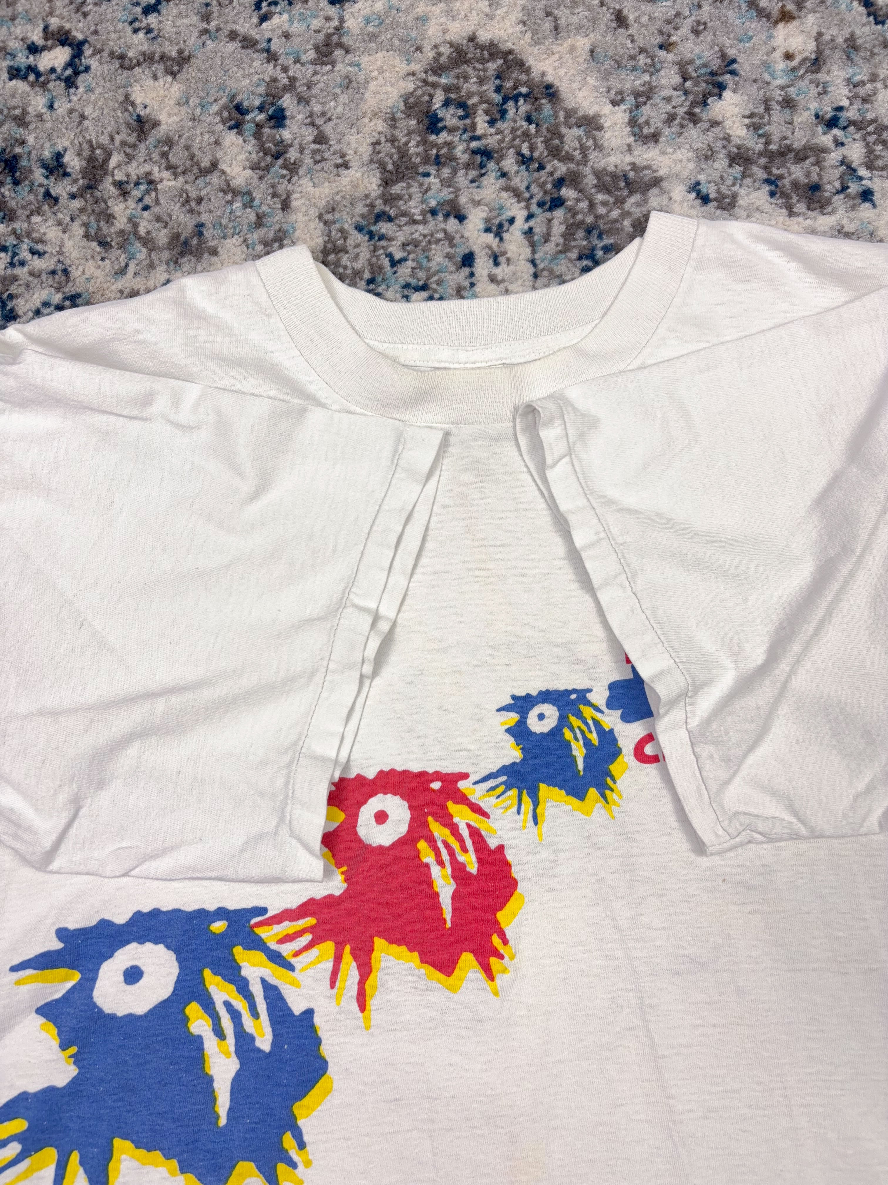 Vintage 90s Trident Chew On This Fish Graphic Snack Promo T-Shirt Size XL