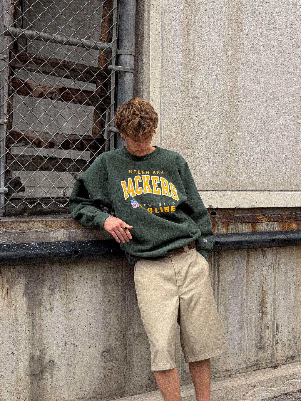 Vintage 1996 Green Bay Packers NFL Graphic Champion Reverse Weave Sweatshirt Size 2XL