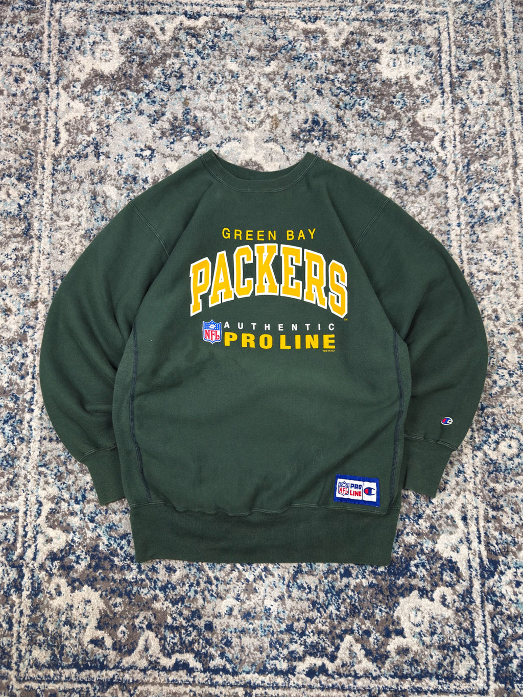 Vintage 1996 Green Bay Packers NFL Graphic Champion Reverse Weave Sweatshirt Size 2XL
