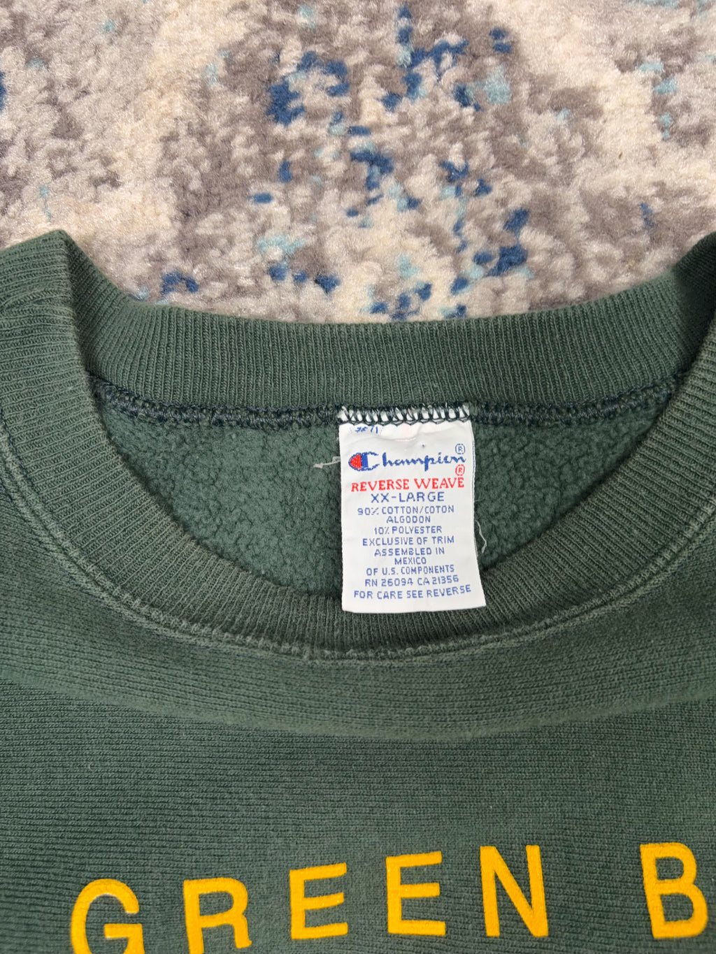 Vintage 1996 Green Bay Packers NFL Graphic Champion Reverse Weave Sweatshirt Size 2XL