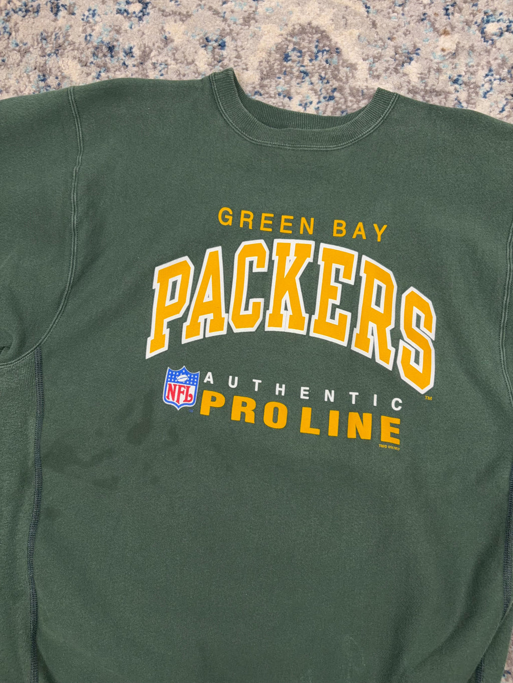Vintage 1996 Green Bay Packers NFL Graphic Champion Reverse Weave Sweatshirt Size 2XL