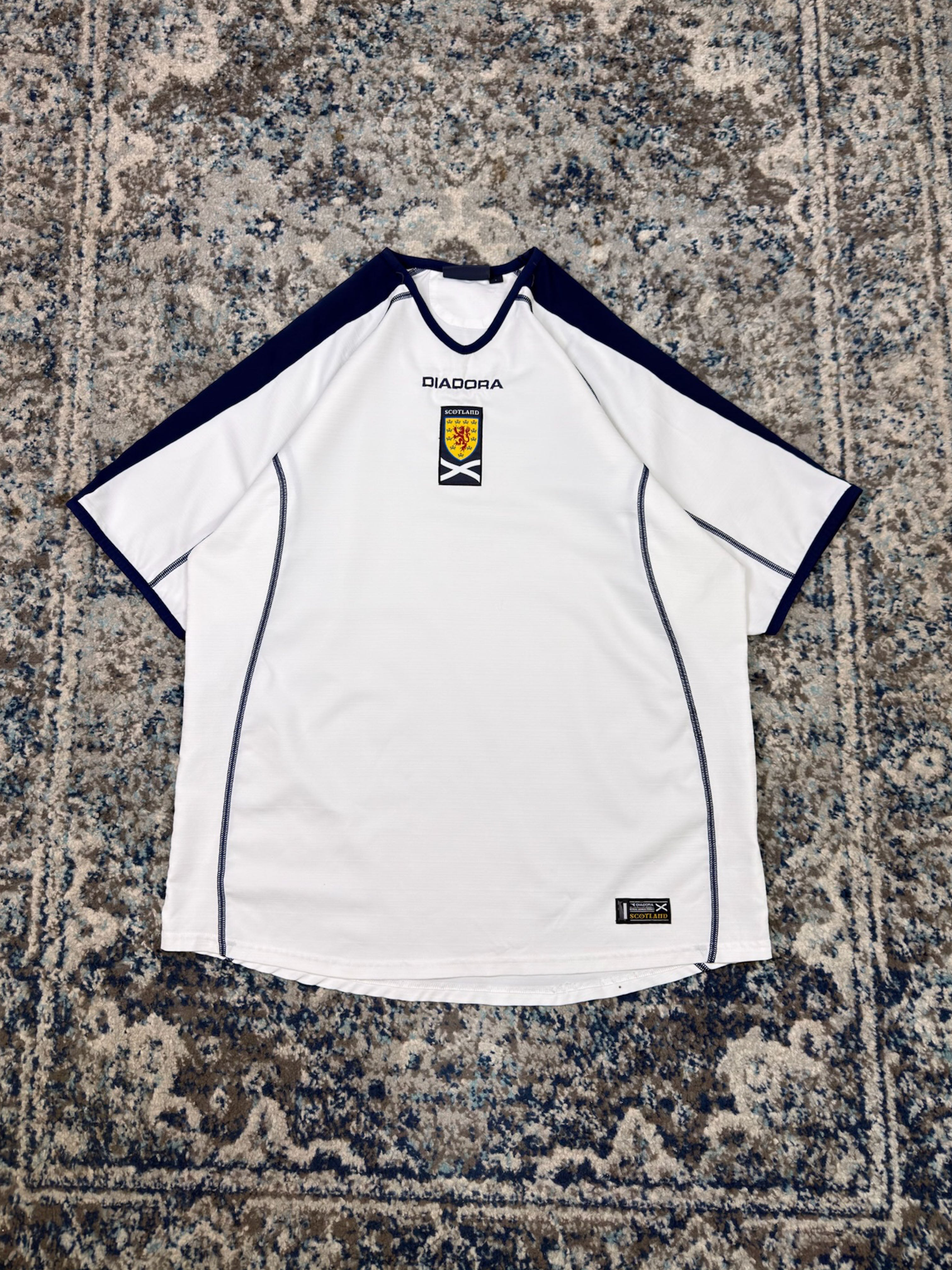 Vintage 2003-05 Scotland Away Training Diadora Soccer Jersey Size Large