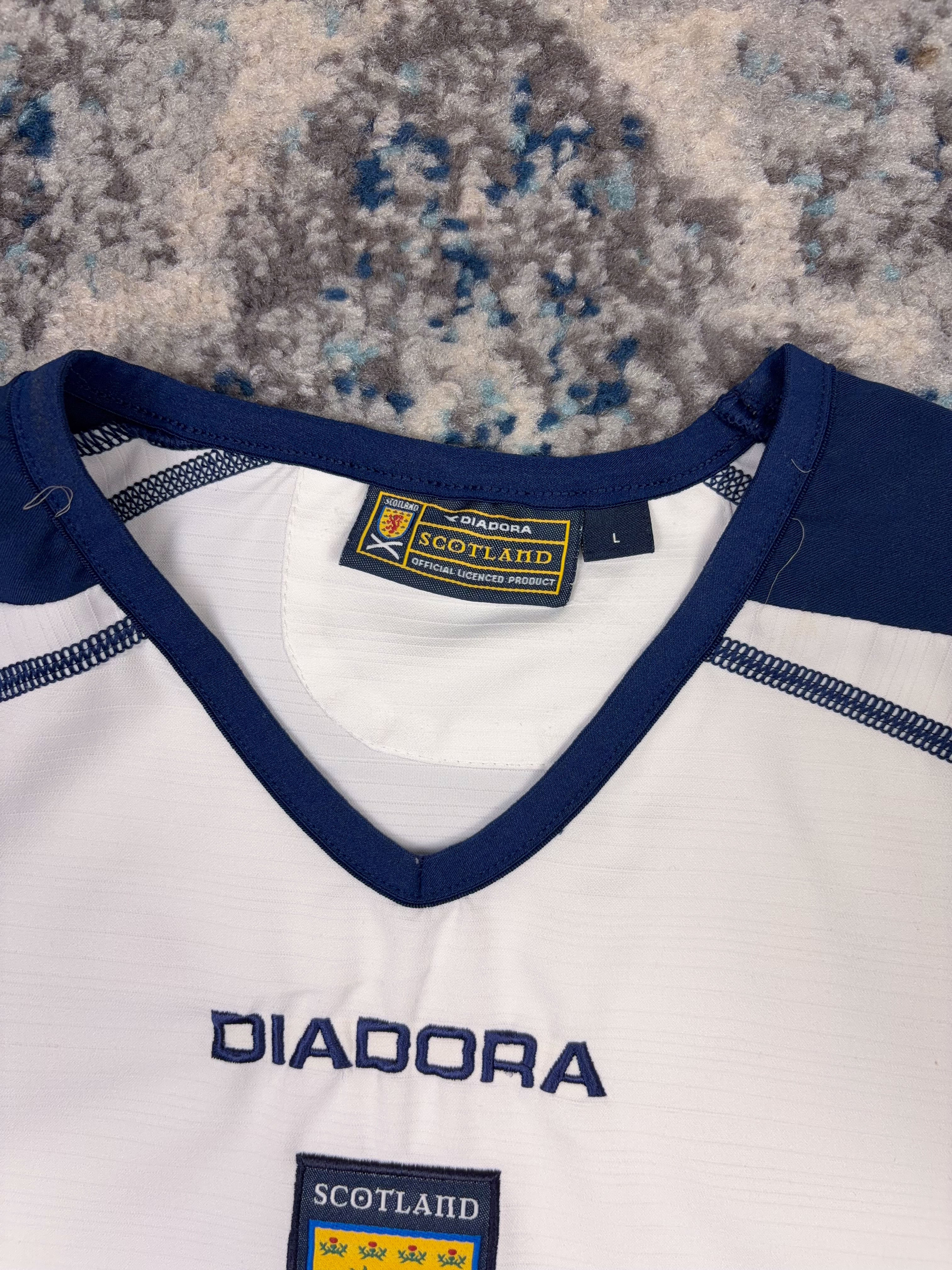 Vintage 2003-05 Scotland Away Training Diadora Soccer Jersey Size Large