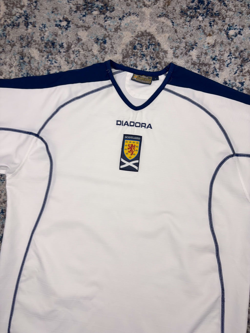 Vintage 2003-05 Scotland Away Training Diadora Soccer Jersey Size Large